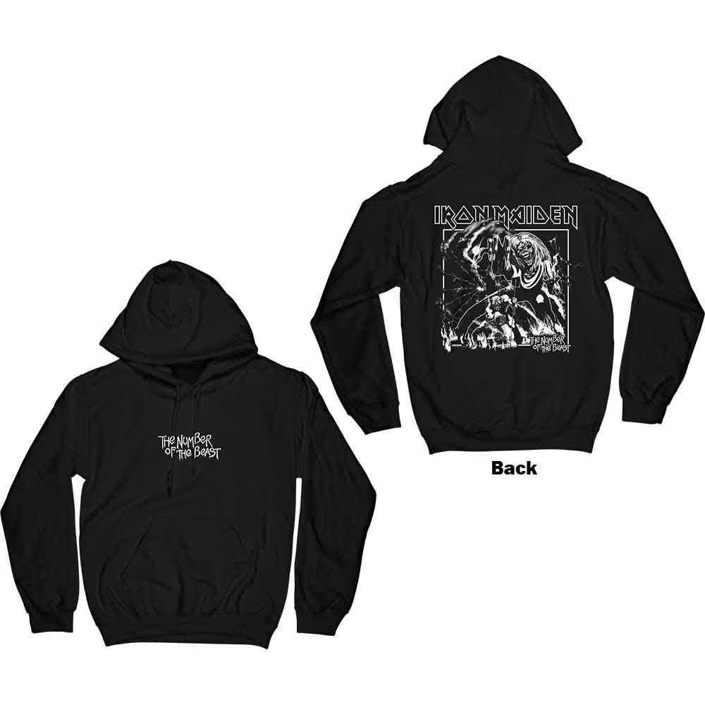 Iron Maiden Number Of The Beast One Colour Sweatshirt Black New