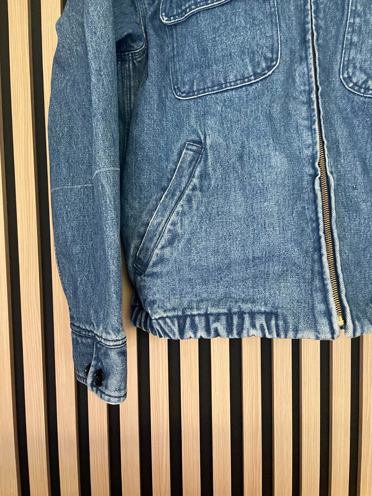 Vintage Polo Country Ralph Lauren Denim Harrington Jacket Medium Workwear USA