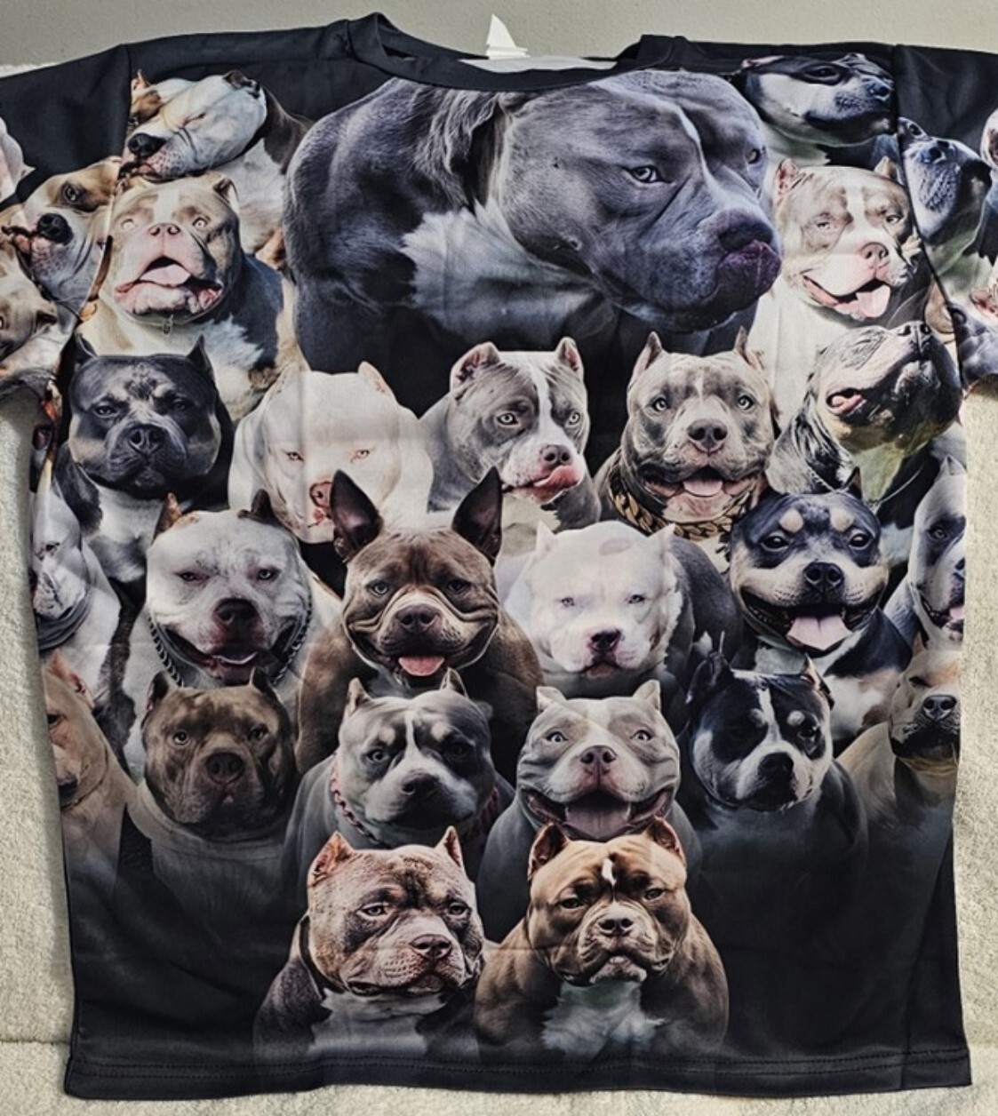 PITBULL DOG PUPPY ANIMAL ALL OVER PRINT T-SHIRT