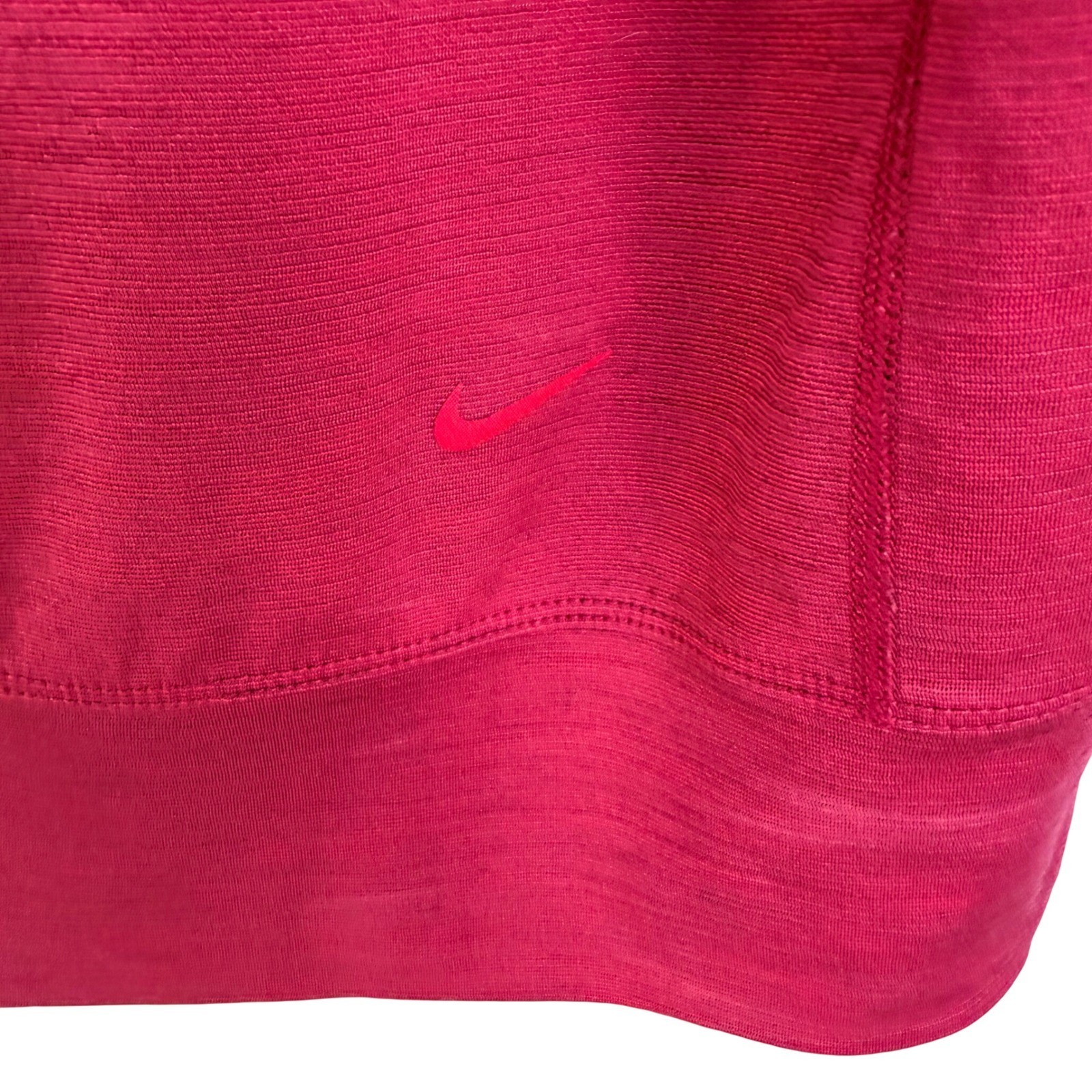 Nike Dri-FIT Womens Wool Blend Cap Sleeve Tennis Top Raspberry Red Pink Large