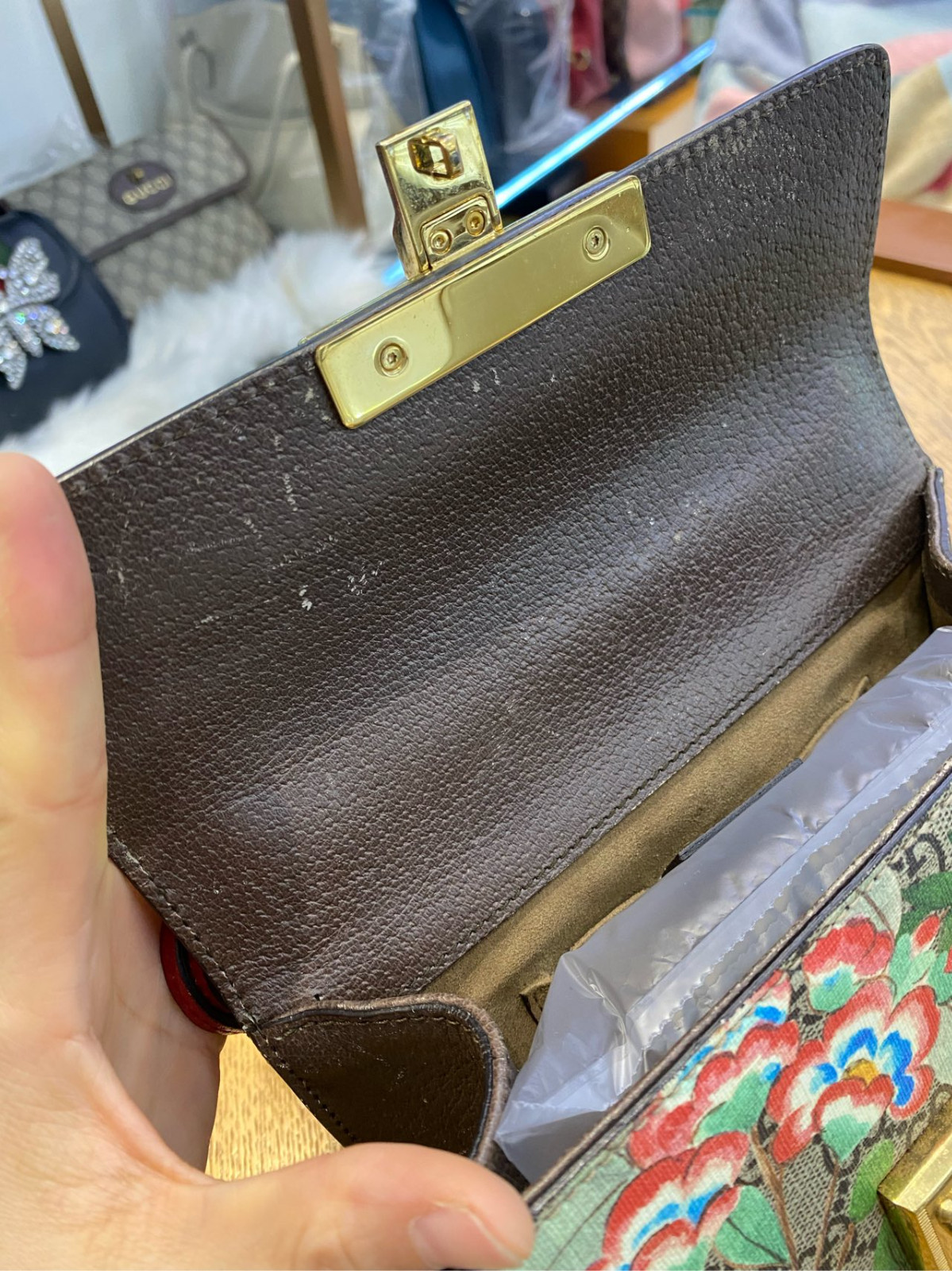 Authentic Gucci Padlock Floral Limited Edition Coated Canvas Crossbody Bag eBay