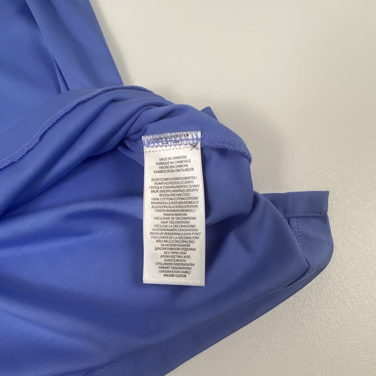 Polo Ralph Lauren Men’s L Blue Solid Cotton Custom Slim Fit Polo Emb Logo