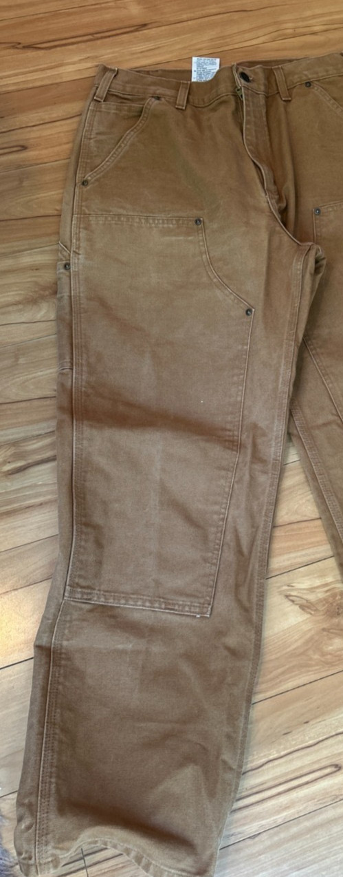 Vintage Y2k 2000s Carhartt B01 BLK Double Knee Carpenter Pants 33×30 MADE IN USA