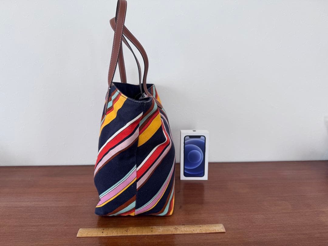 TORY BURCH Ella Tote Bag Multicolor Stripe