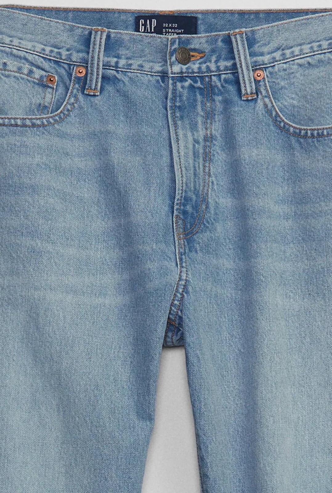 Gap Destructed Straight Taper Washwell Mid Rise Straight Thigh Men’s Jeans NWT