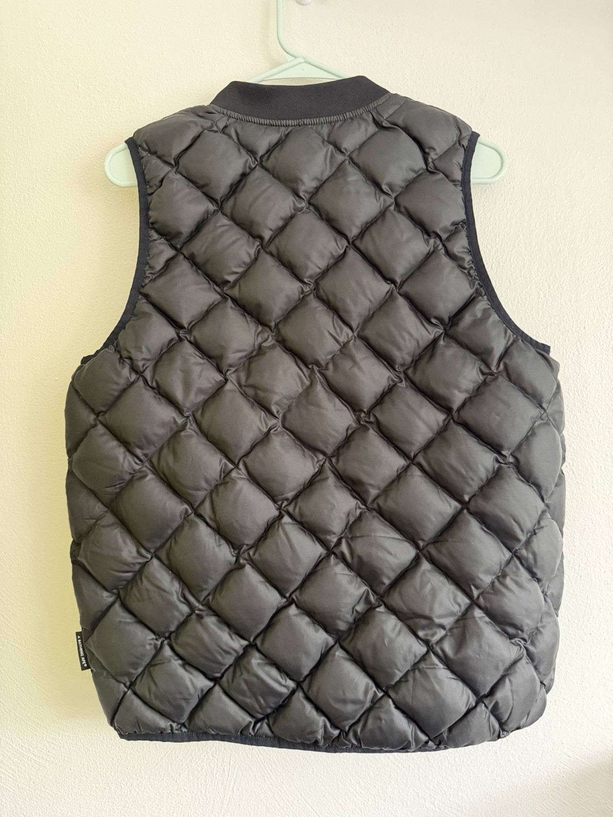 A Bathing Ape Men’s Black Down Puffer Vest Full Zip Logo Patch Size M