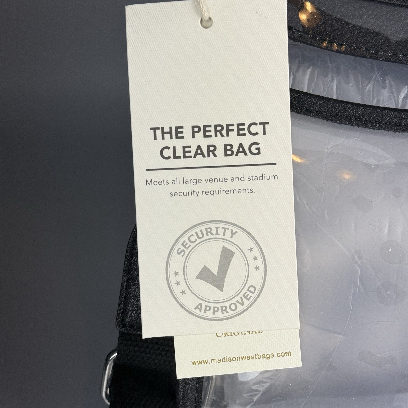 Madison West *The Perfect Clear Bag* NWT Crossbody Meets Security Requirements