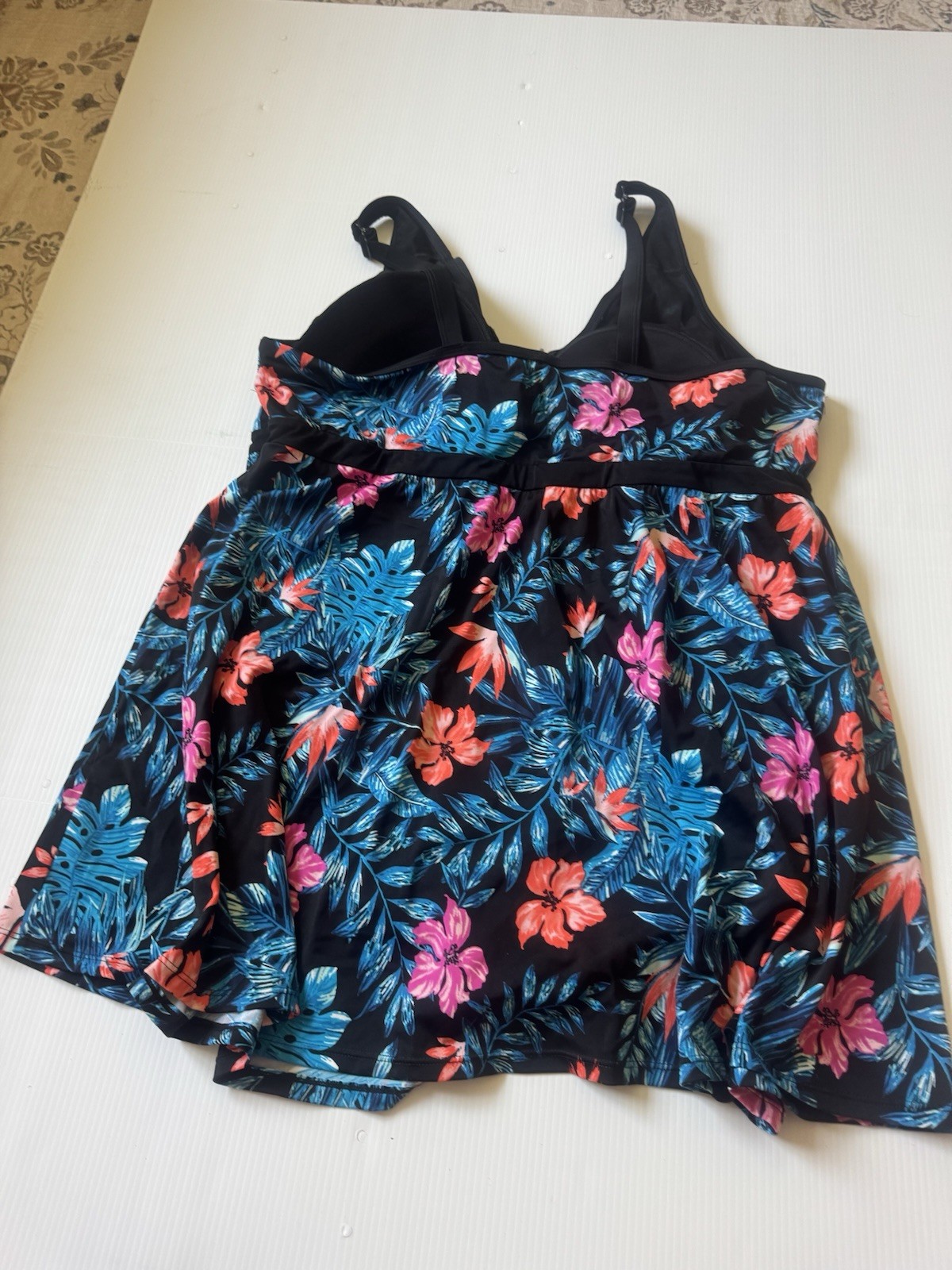 Women’s Plus Size Swim Dress One Piece Swimsuit Floral Tropical Size Unknown