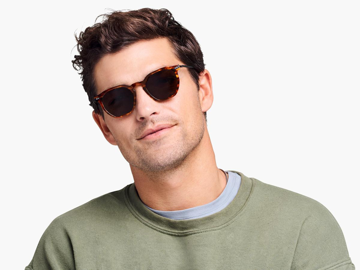 Warby Parker RUSTIN Sunglasses ROOT BEER BRUSHED INK Frame Medium 48-20-142 mm