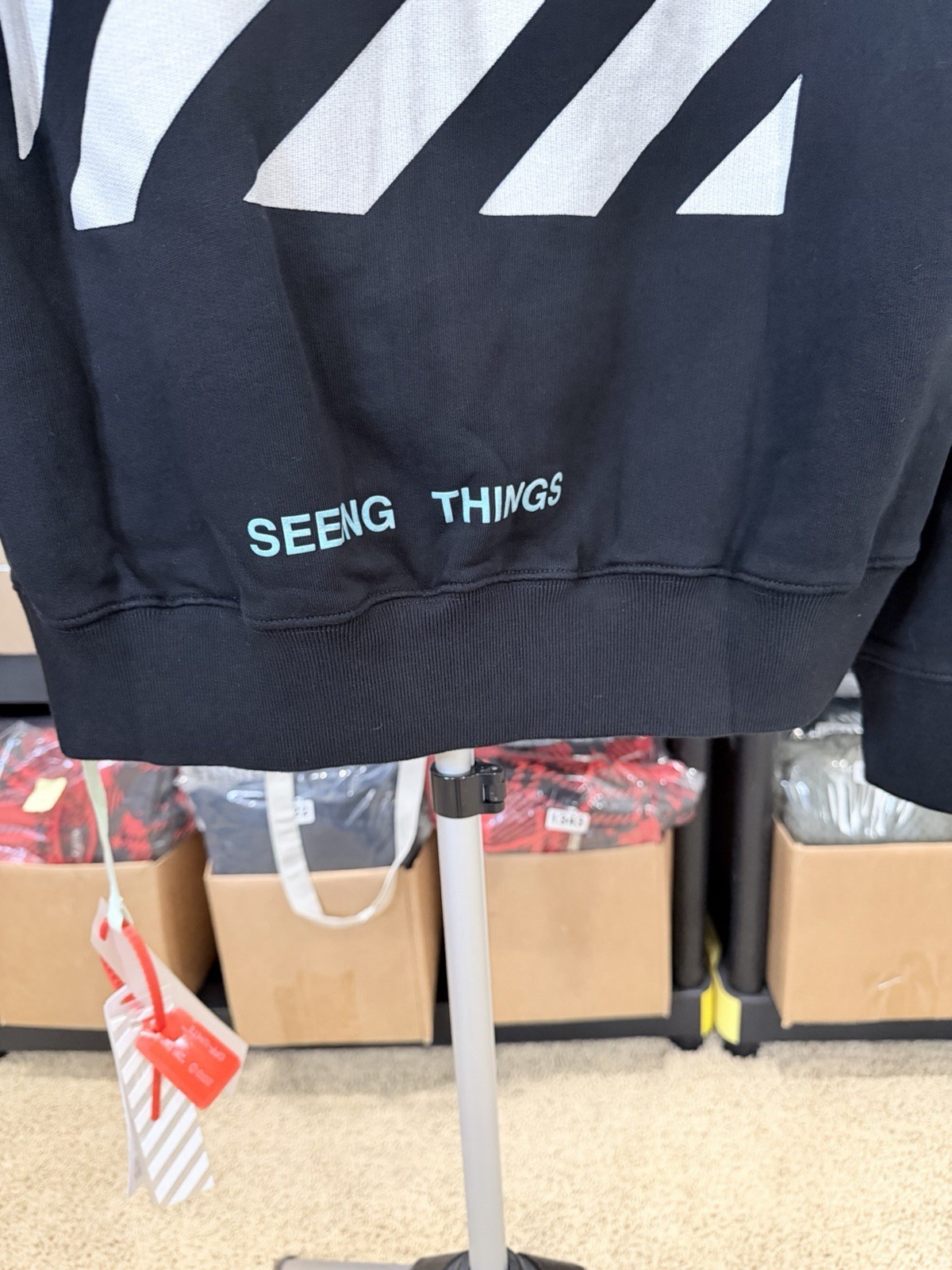 Off White Virgil Abloh Seeing Things Caravaggio Hoodie Mens XL w COA Authentic!