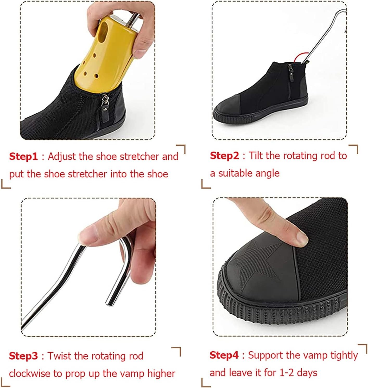 Shoe Instep Stretcher Adjustable Shoe Trees Higher Vamp Boot Shoe Support for…