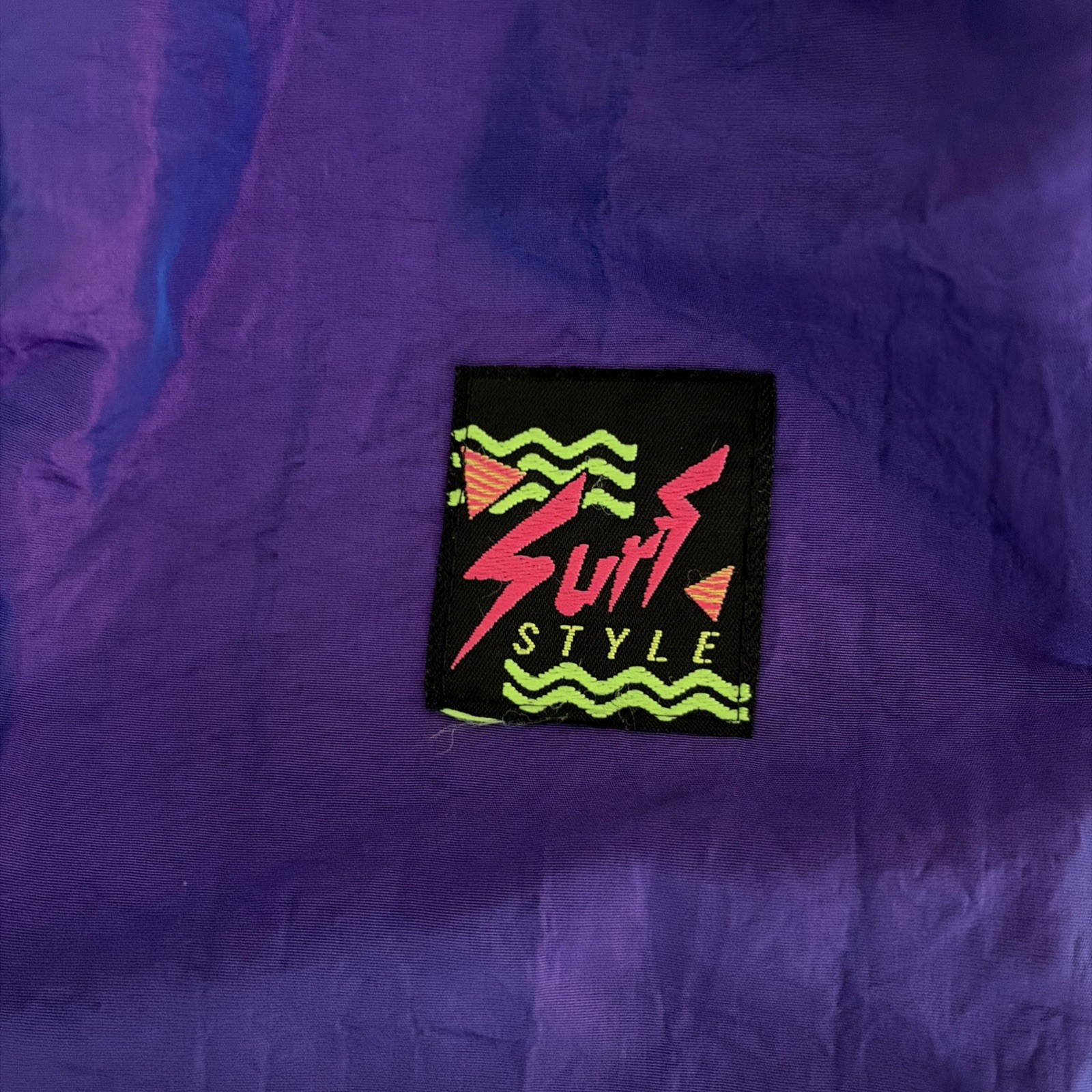 Vintage 90s Surf Style Jogger Cuffed Windbreaker Track Pants Size M 26×30 Purple
