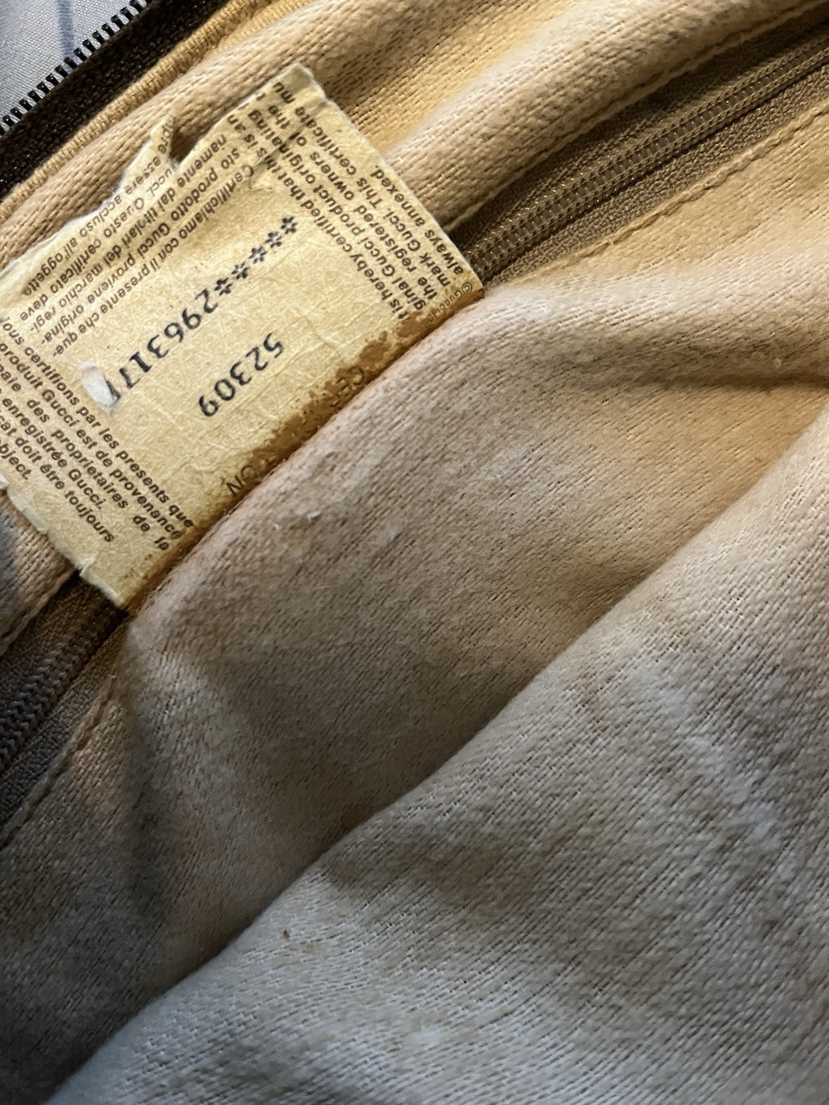 GUCCI GG Ophidia Sherry Web 1970 Canvas Camera Bag Beige PVC (SEE DESCRIPTION )
