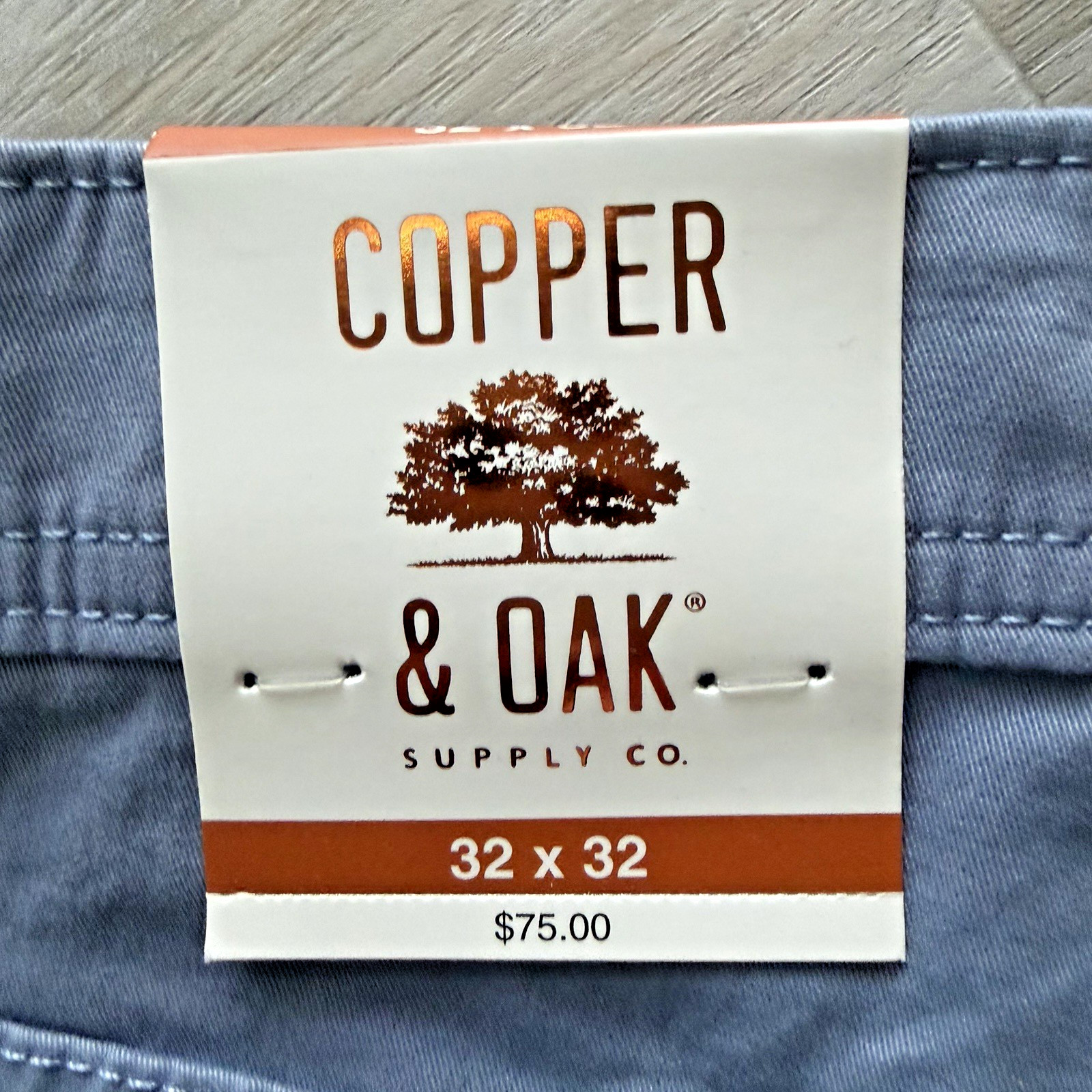 Copper & Oak NWT Men’s 32×32 Pants 5 Pocket Every Day Pant River Blue K5S817 NWT