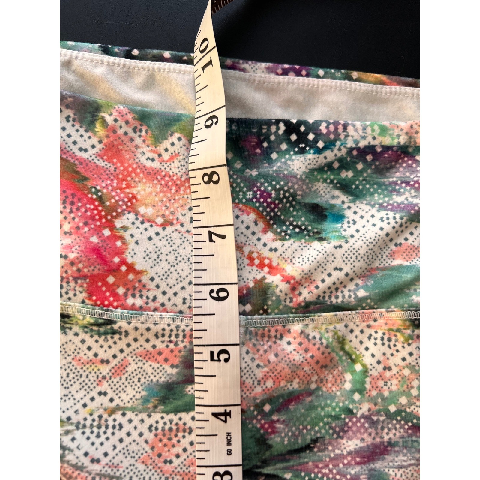 Prana Womens XL Multicolor Abstract Print High Rise Yoga Athletic Leggings