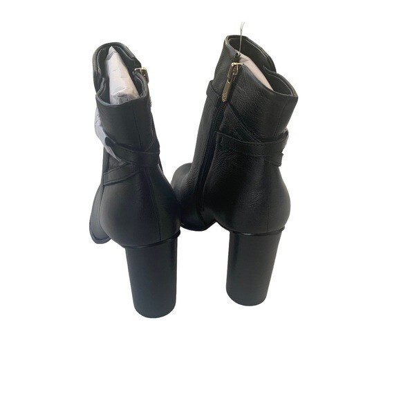 NWT Draper James Leather Tegan Dress Boot Black with Buckle Size 10 Retail $185