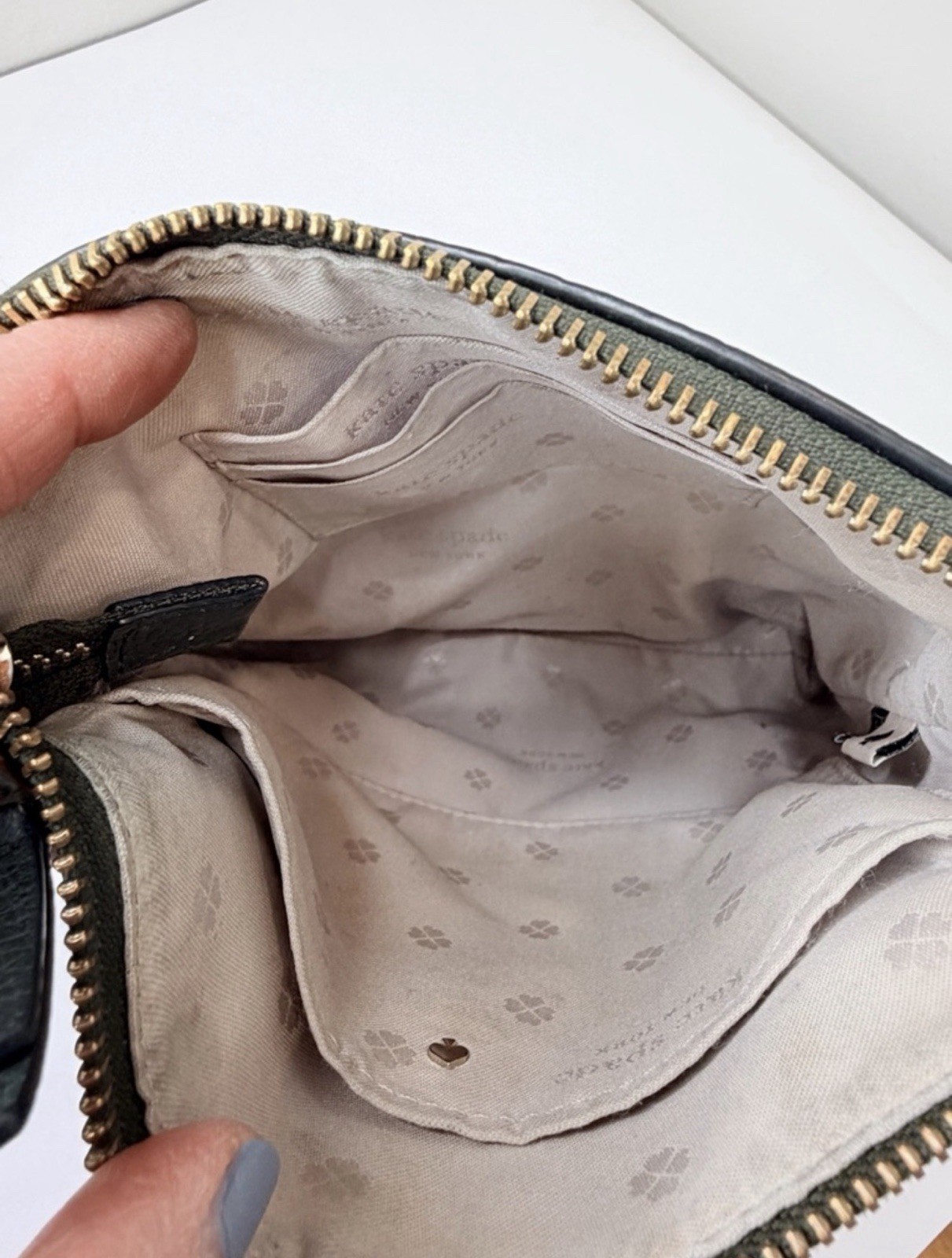Kate Spade Green Pebbled Leather Crossbody Bag