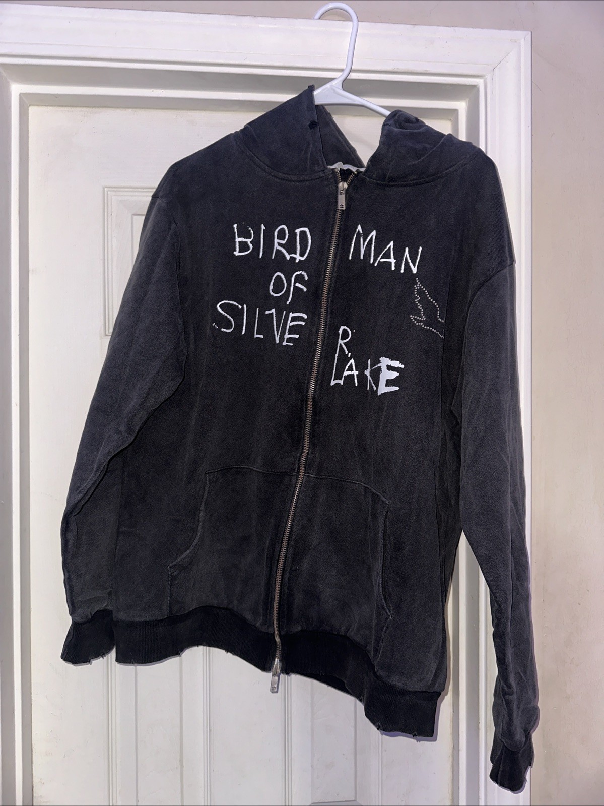 Paly Hollywood Birdman Silver Lake Hoodie Sweatshirt M Print Badge
