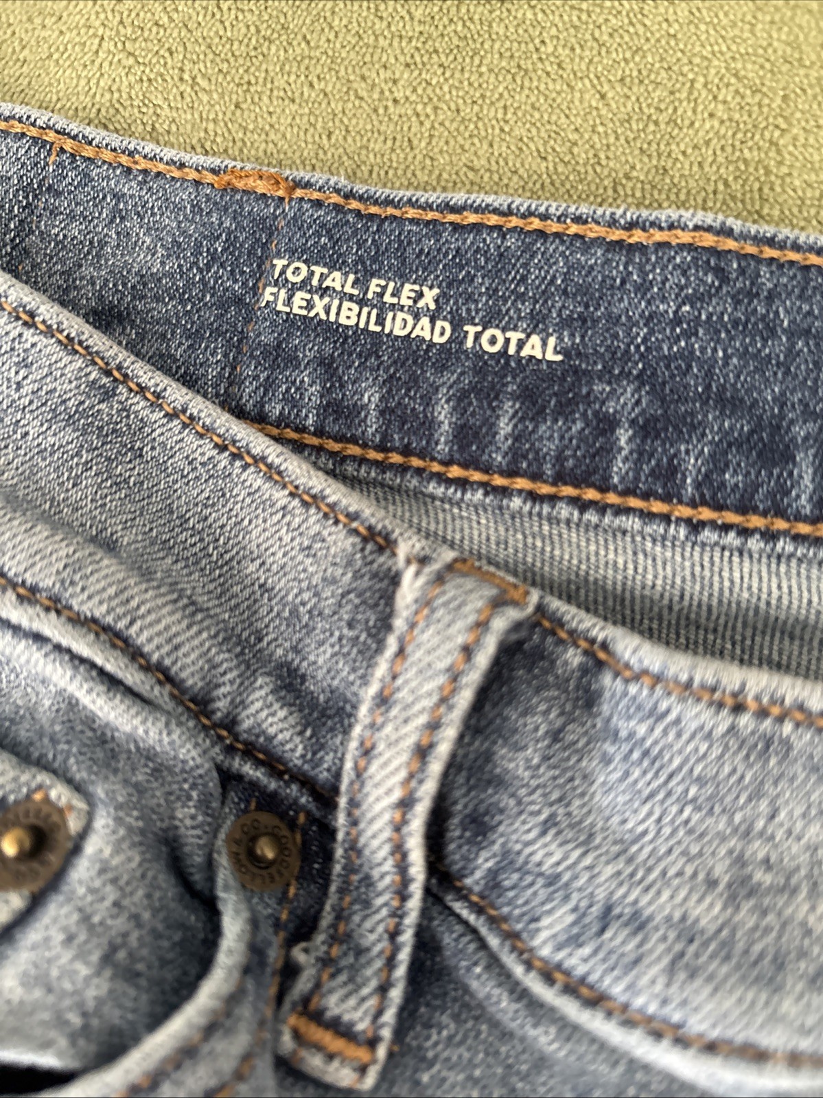 Men’s Good Fellow Slim 34/34 Flex Stretch Straight Leg Jeans Stone Washed