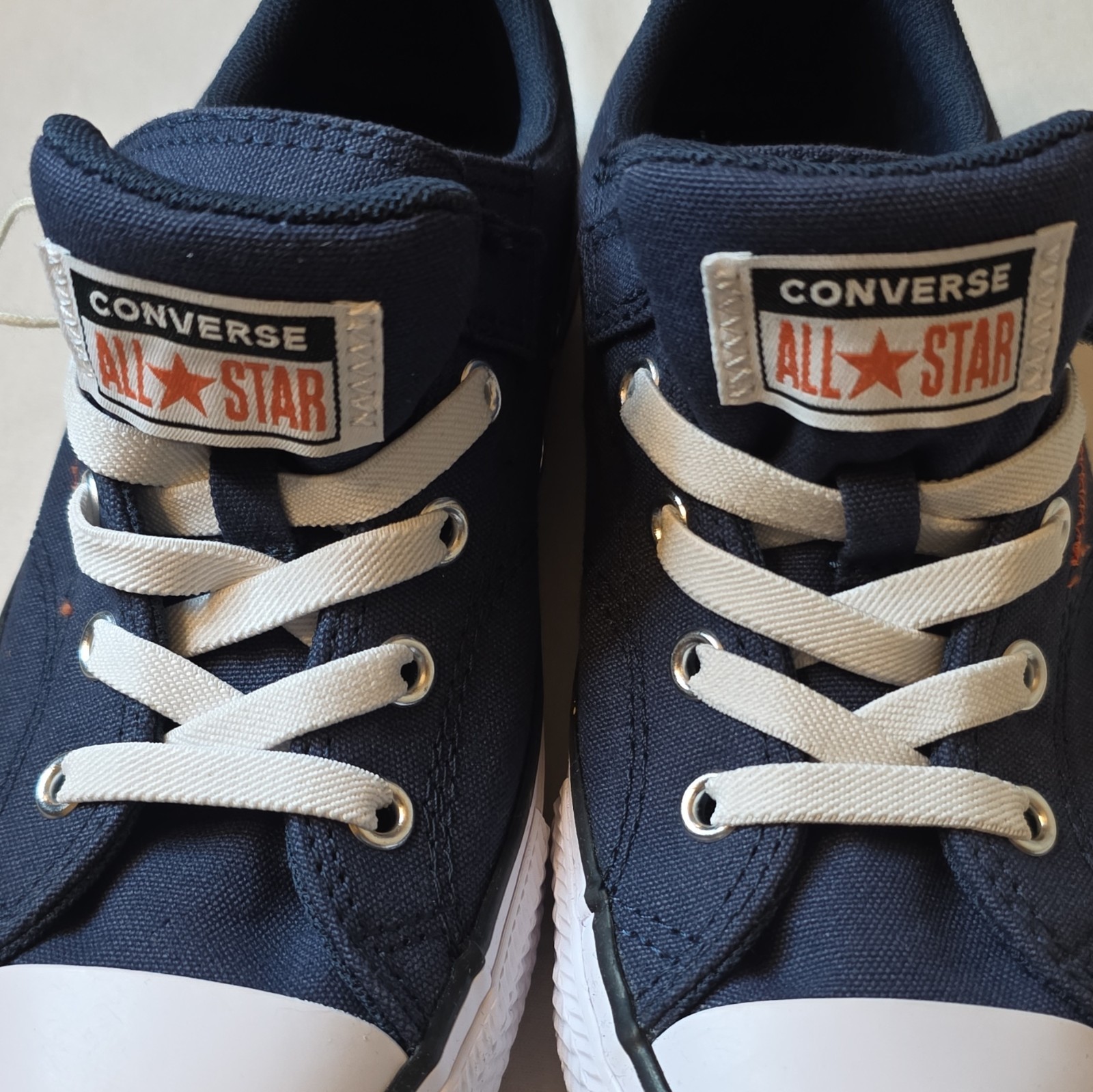 Converse All Star Blue/White Hook & Loop Low Top Sneakers Unisex Kids US 3