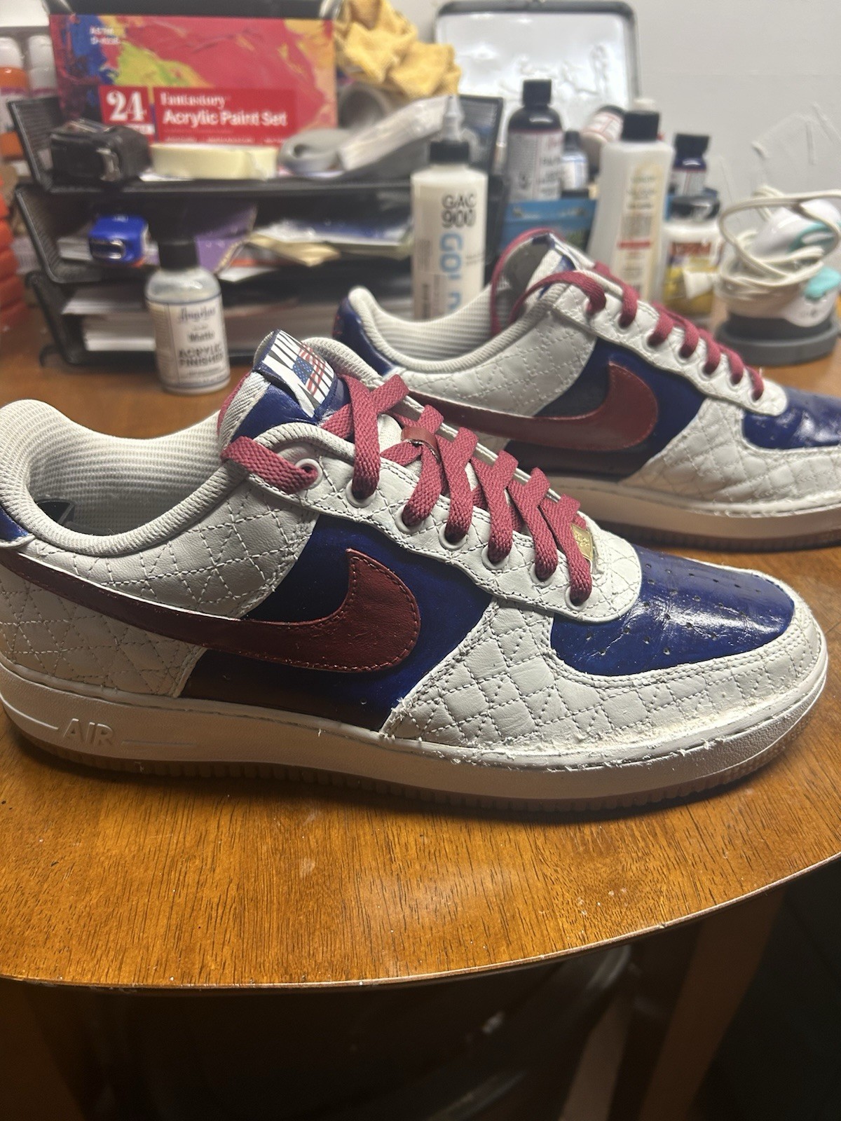 Custom Nike Air Force 1 Low Patriot Size 11 4th of July Olympic USA 318775-111