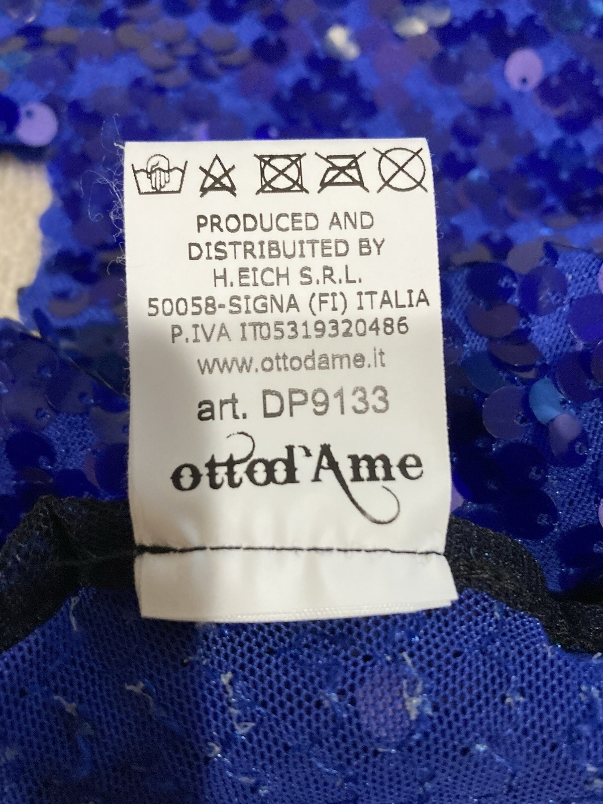 OTTO‘DAME Dodger Blue Sequin Leggings Stretch Sz 4 Small 28 W x 30 L NWOT