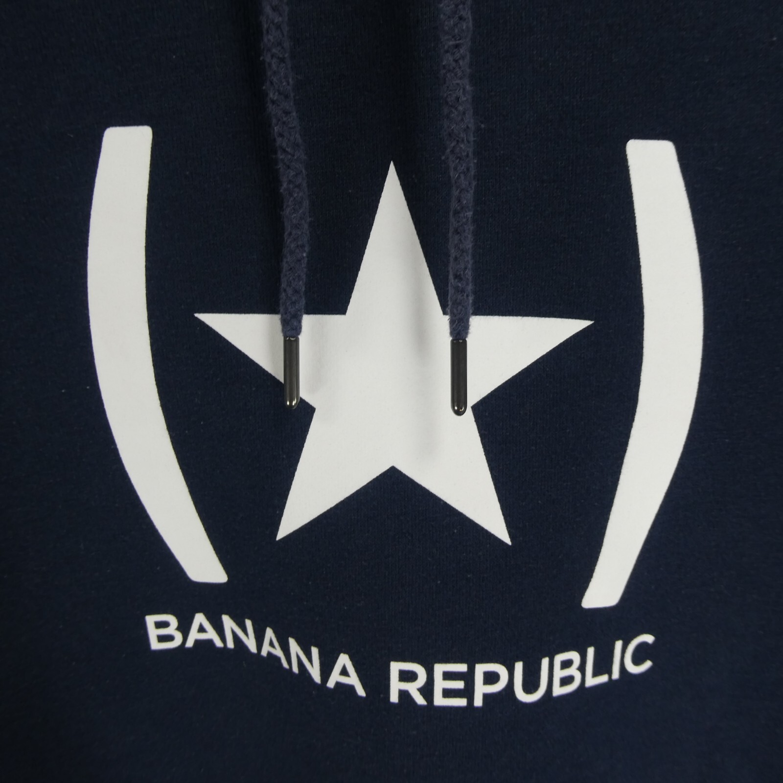 Banana Republic Factory Men’s Navy Blue Small Big Star Hoodie Sweatshirt
