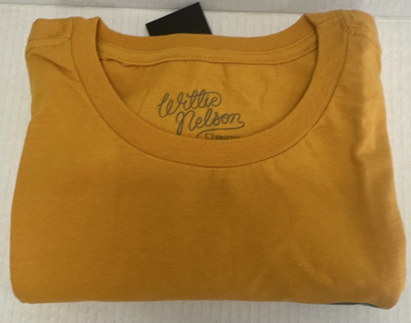 Brixton Willie Nelson Whiskey River Graphic Tee Yellow Crew Neck L MPN 22381