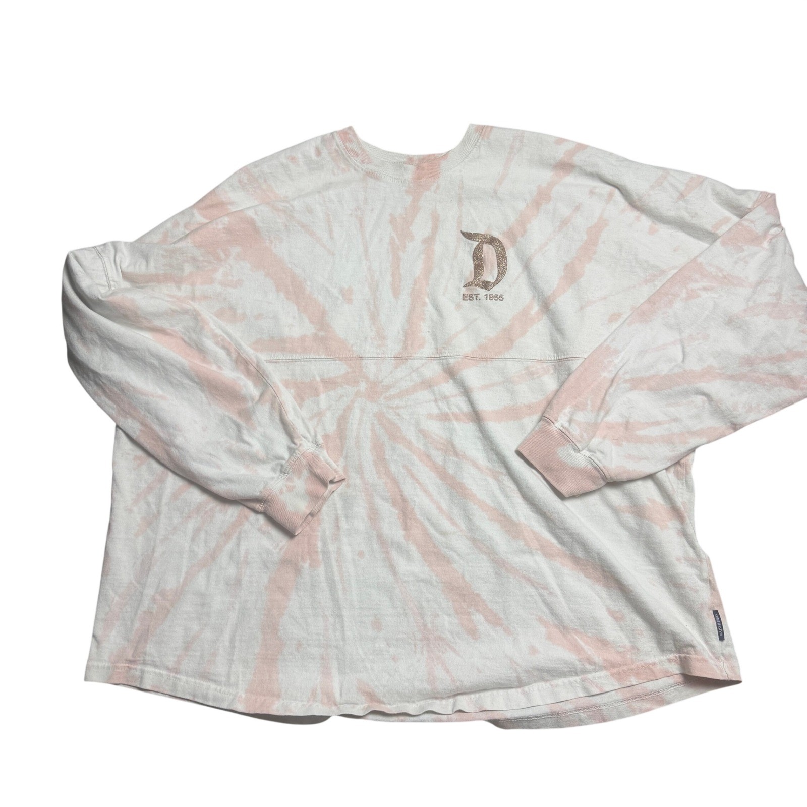 Disney Spirit Jersey Disneyland Resort Pink Tie Dye Rose Gold Glitter XXL