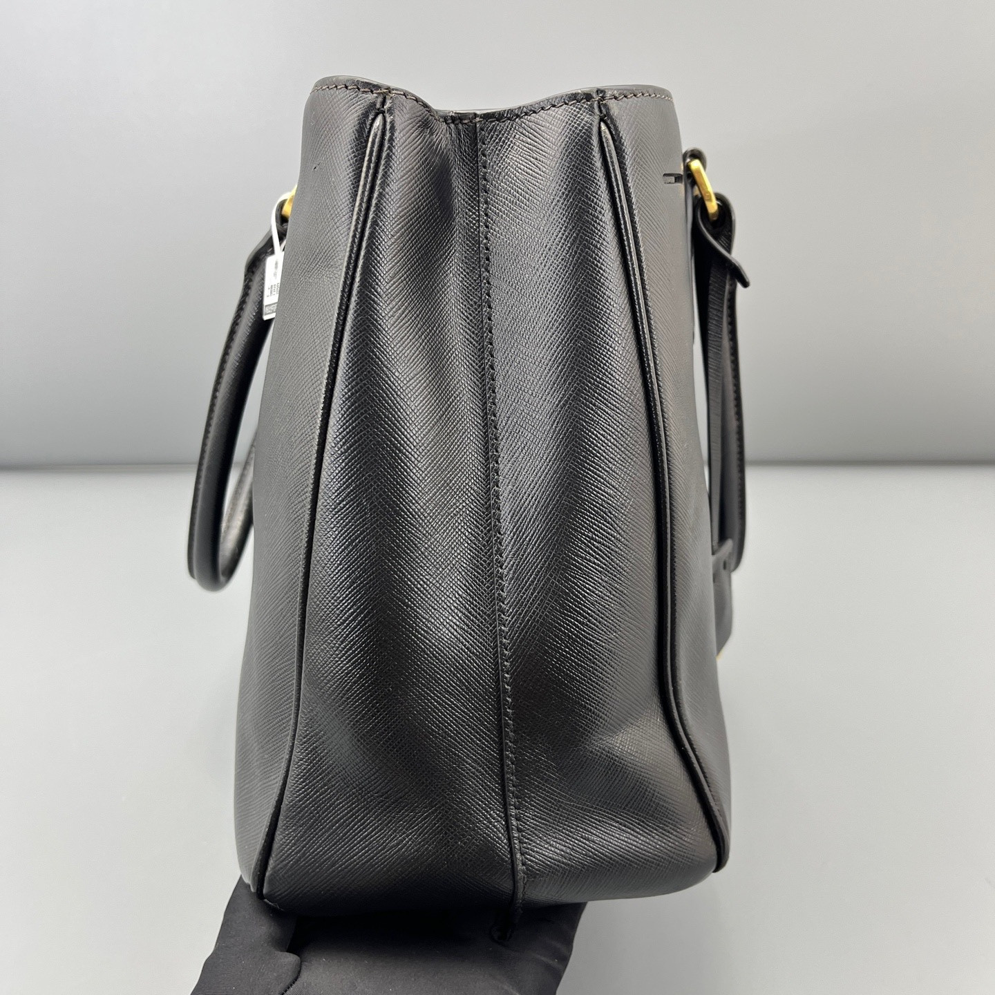 Authentic Prada Saffiano Lux Tote Saffiano Leather Tote Black Gold-Tone eBay AG