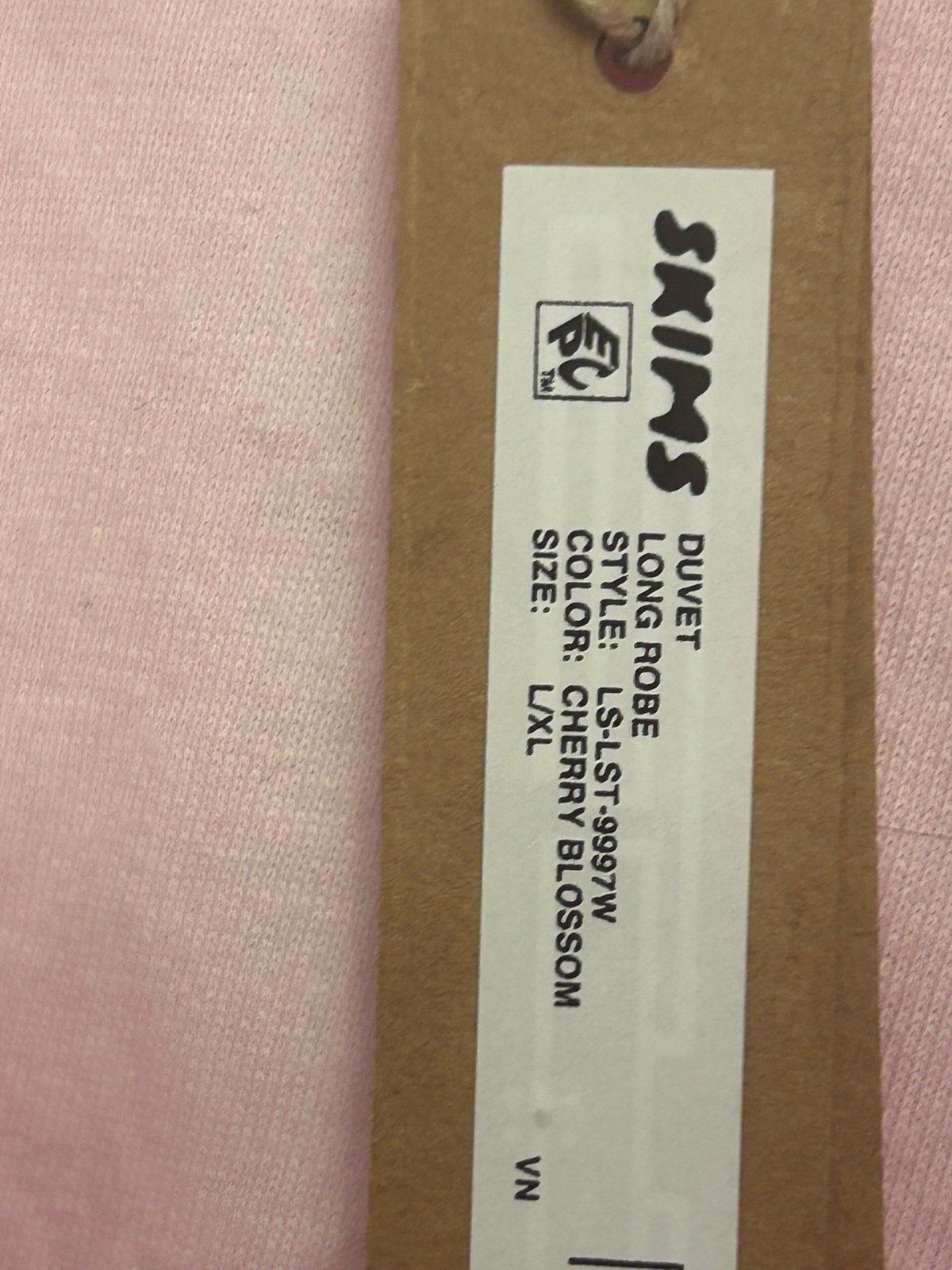 Skims Duvet Long Robe LS-LST-9997W Cherry Blossom Size L/XL New Authentic