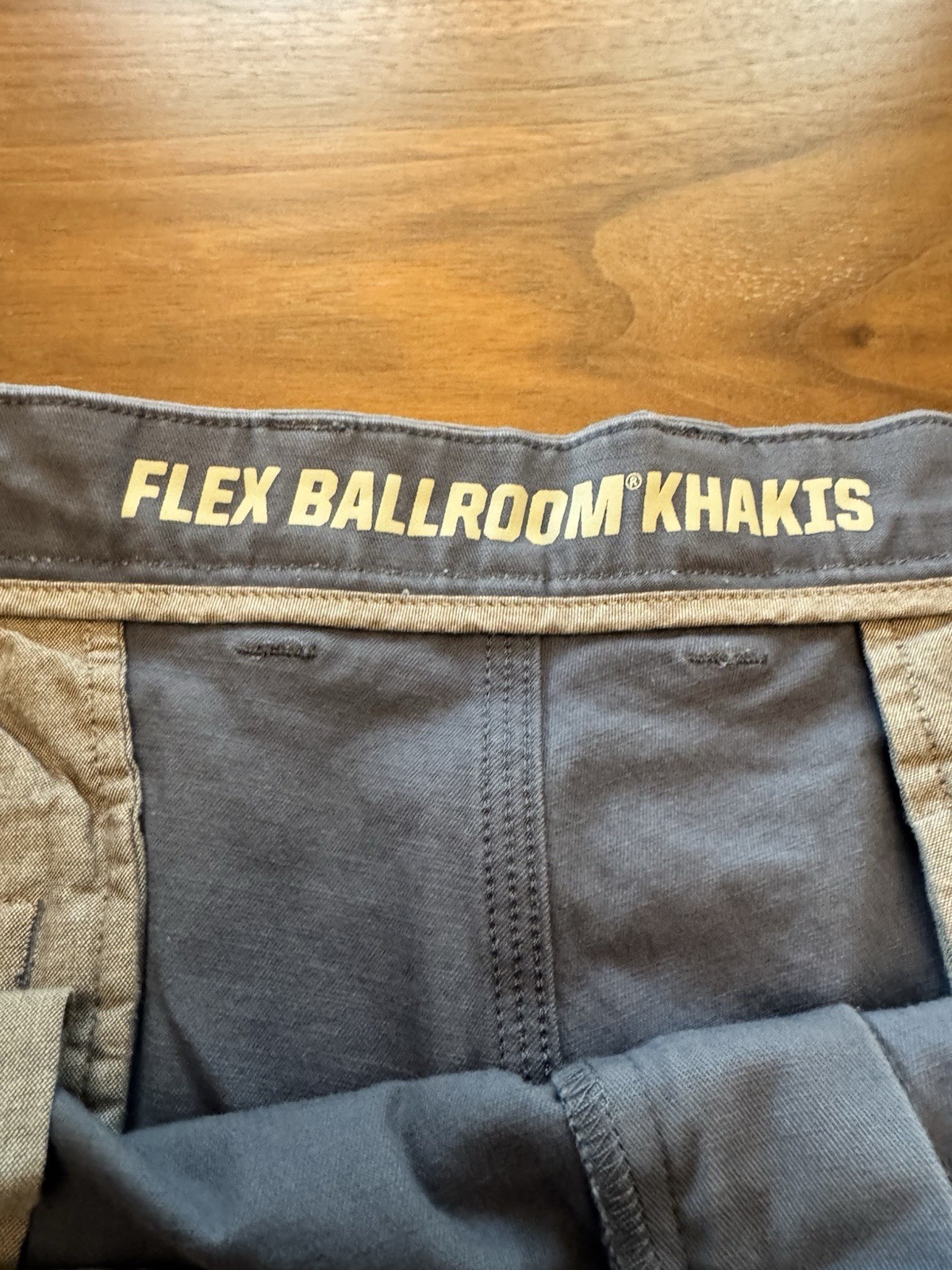 Duluth Flex Ballroom Khakis Men’s Gray Relaxed Fit Flat Front Shorts Pockets