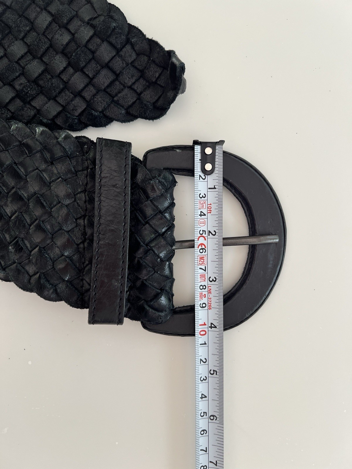 Armani Exchange Leather Extra Wide Statement Belt Black XS / S