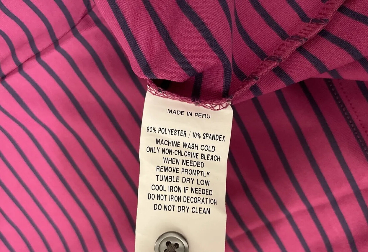 Greyson Golf Shirt Polo Crow Large Purple Pink Ruby Martin NWT MSRP $90