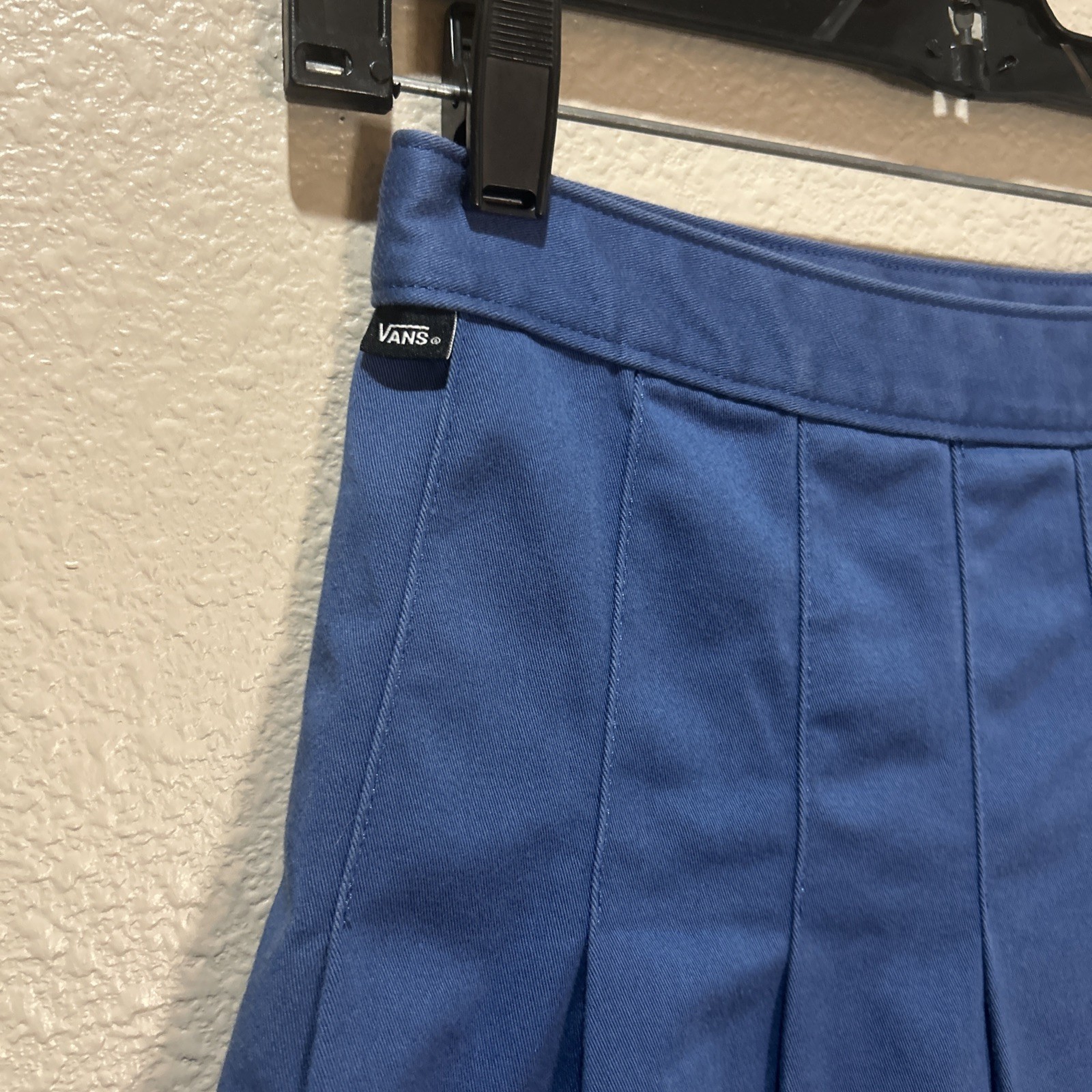 Vans Off The Wall Emo Punk Chino Blue Pleated Mini Tennis Skater Skirt Small 25