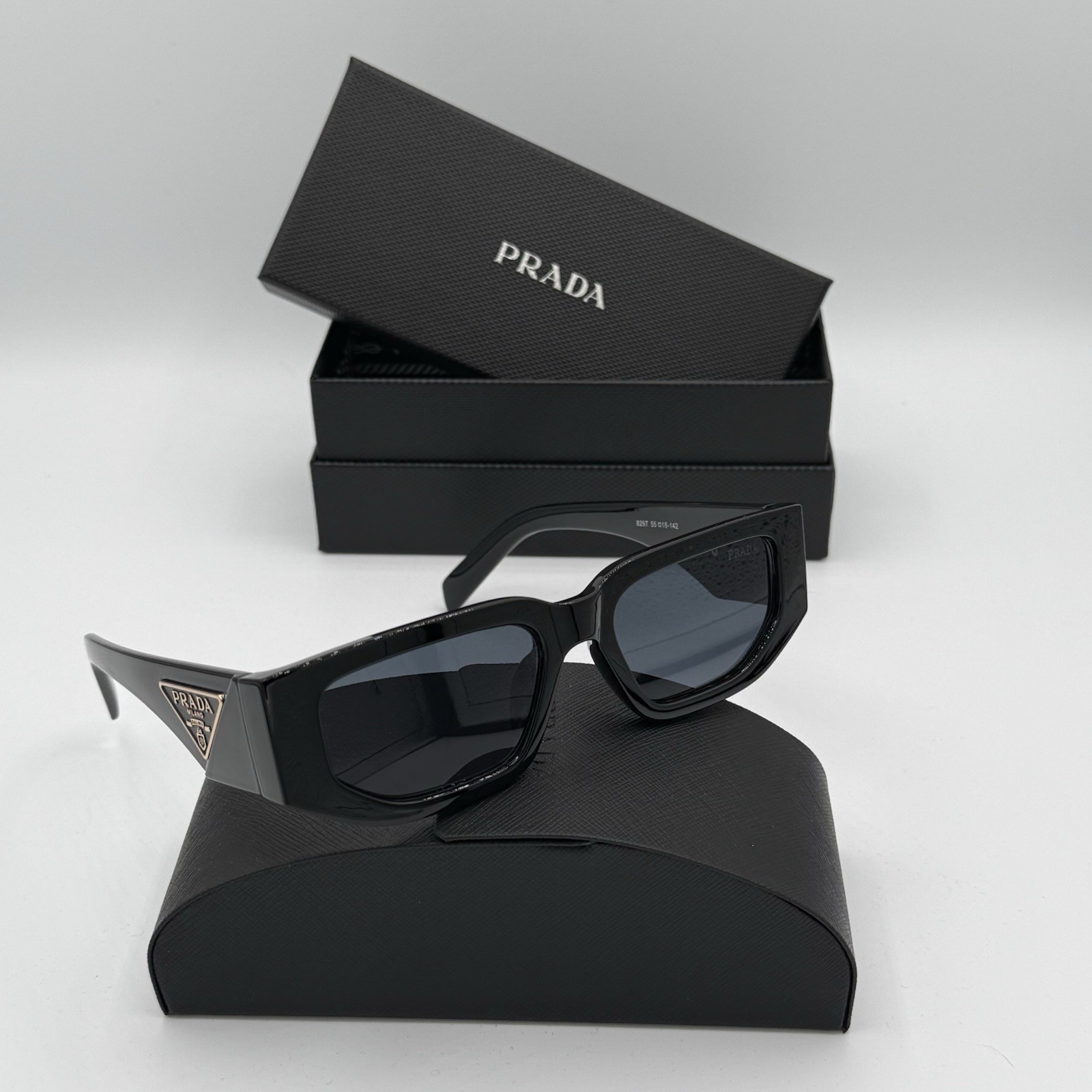 Prada PR 09ZS 1AB5S0 Unisex Sunglasses – Black/Gray