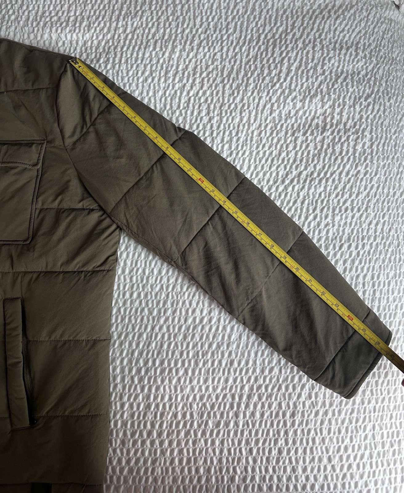Michael Kors Men’s Quilted Puffer Jacket Olive Green Snap Button Size XL