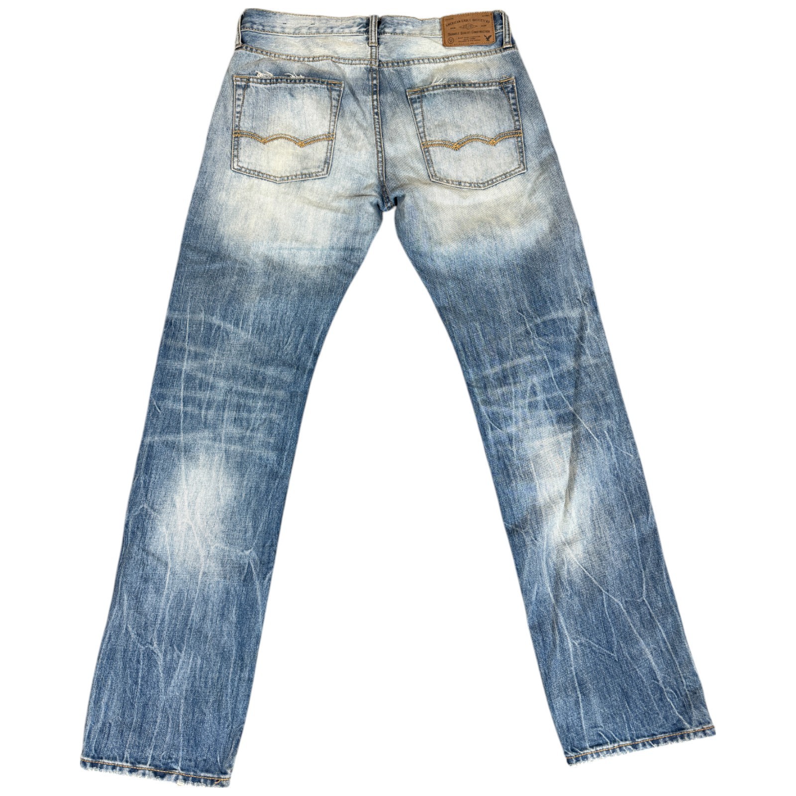 American Eagle Slim Straight Size 30×32 Jean Distressed Blue Streetwear City 90s