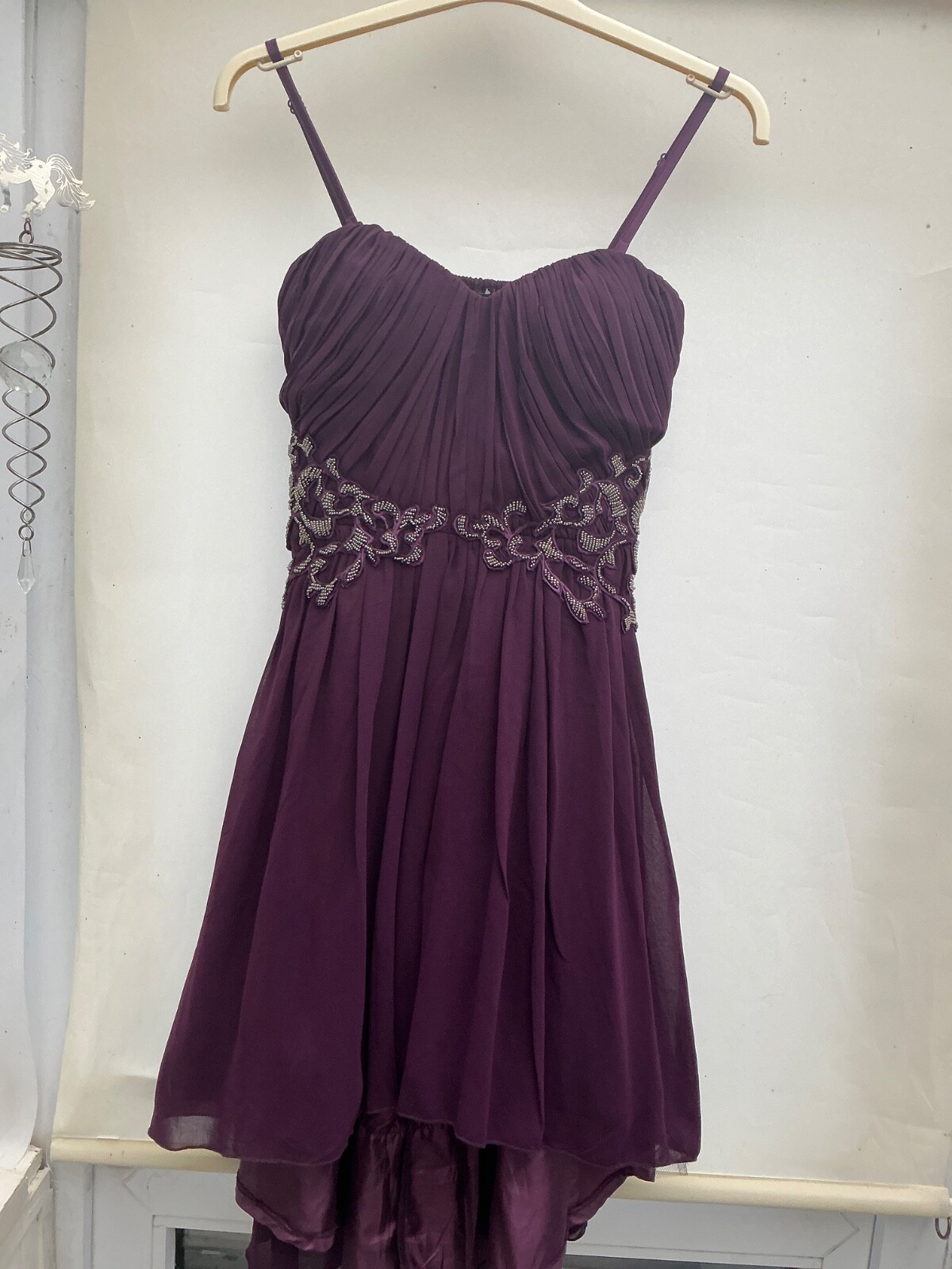 Little Mistress Plumb Colour Cocktail Party Prom Dress Women’s UK Size 8
