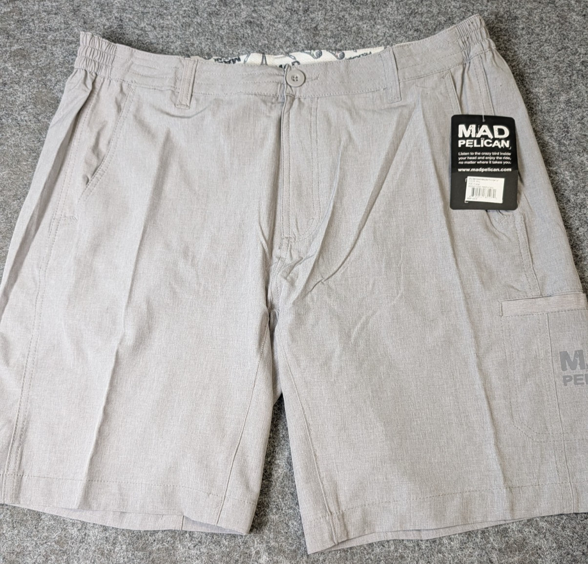 Mad Pelican “For Ur Eyes Only” Donnie’s Walking Shorts Alloy Men’s XL NWT