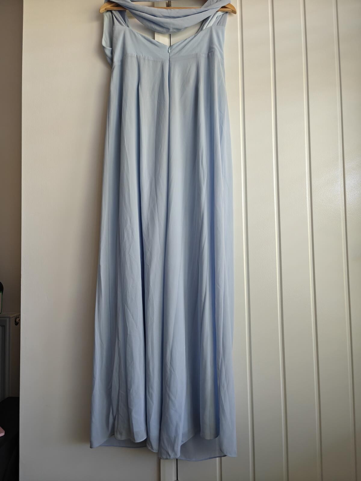 Quiz Light Blue Draped Jumpsuit size 18 – Prom Occasions Evening