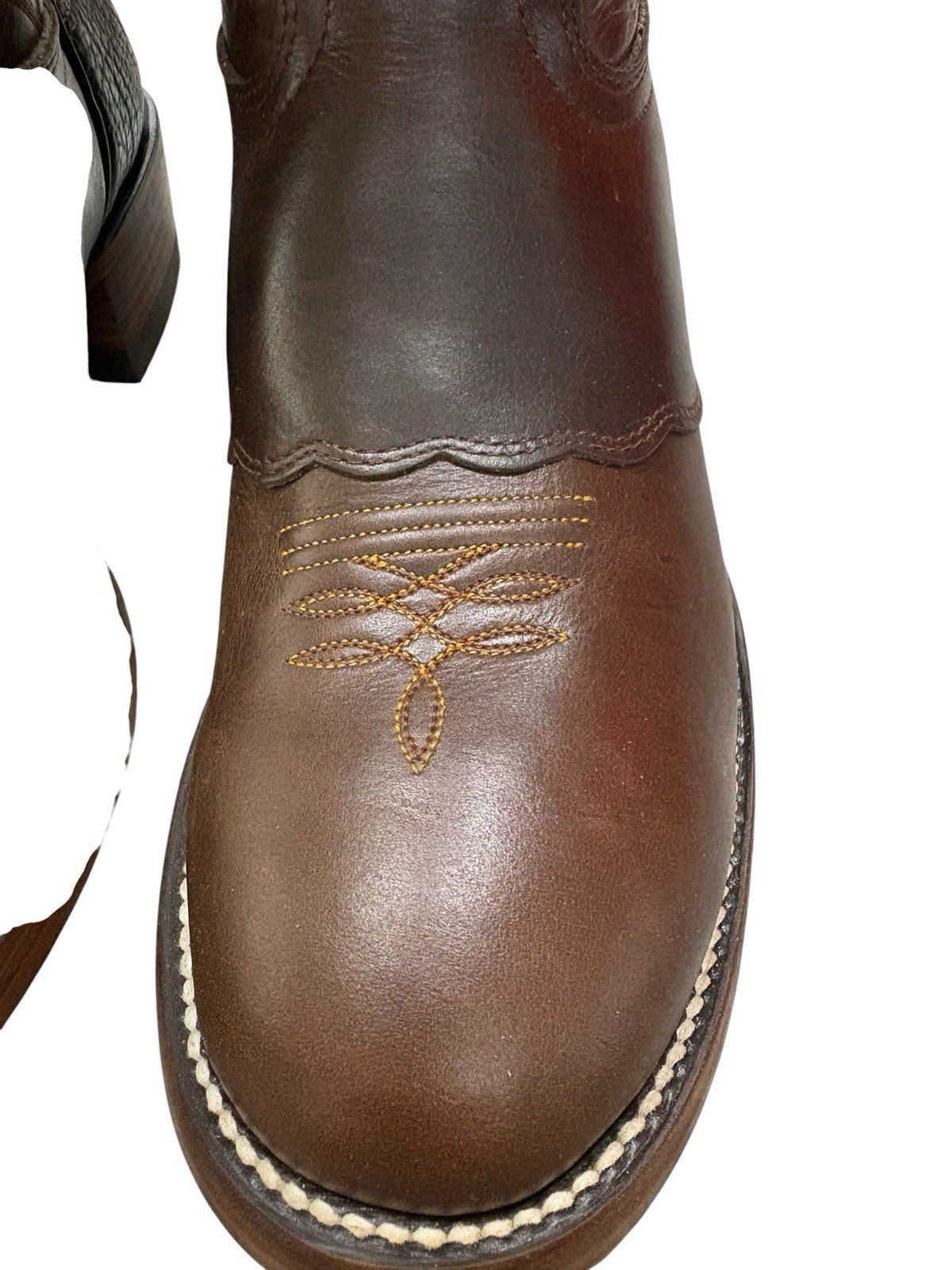 Hondo AT-5 Brown Horsebutt Finish Cowboy Boots FACTORY SECONDS