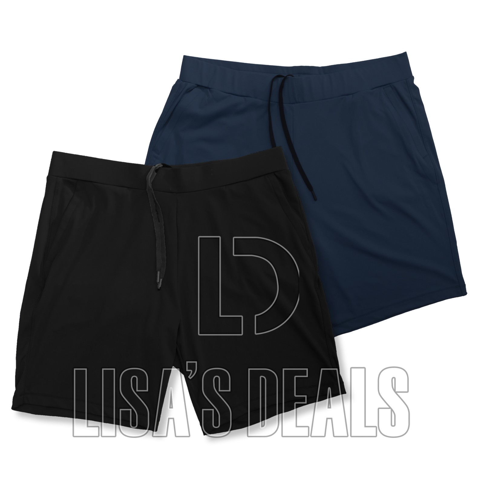 New Men’s 32 Degrees Tech Performance Short Black Blue Grey XXL 3X