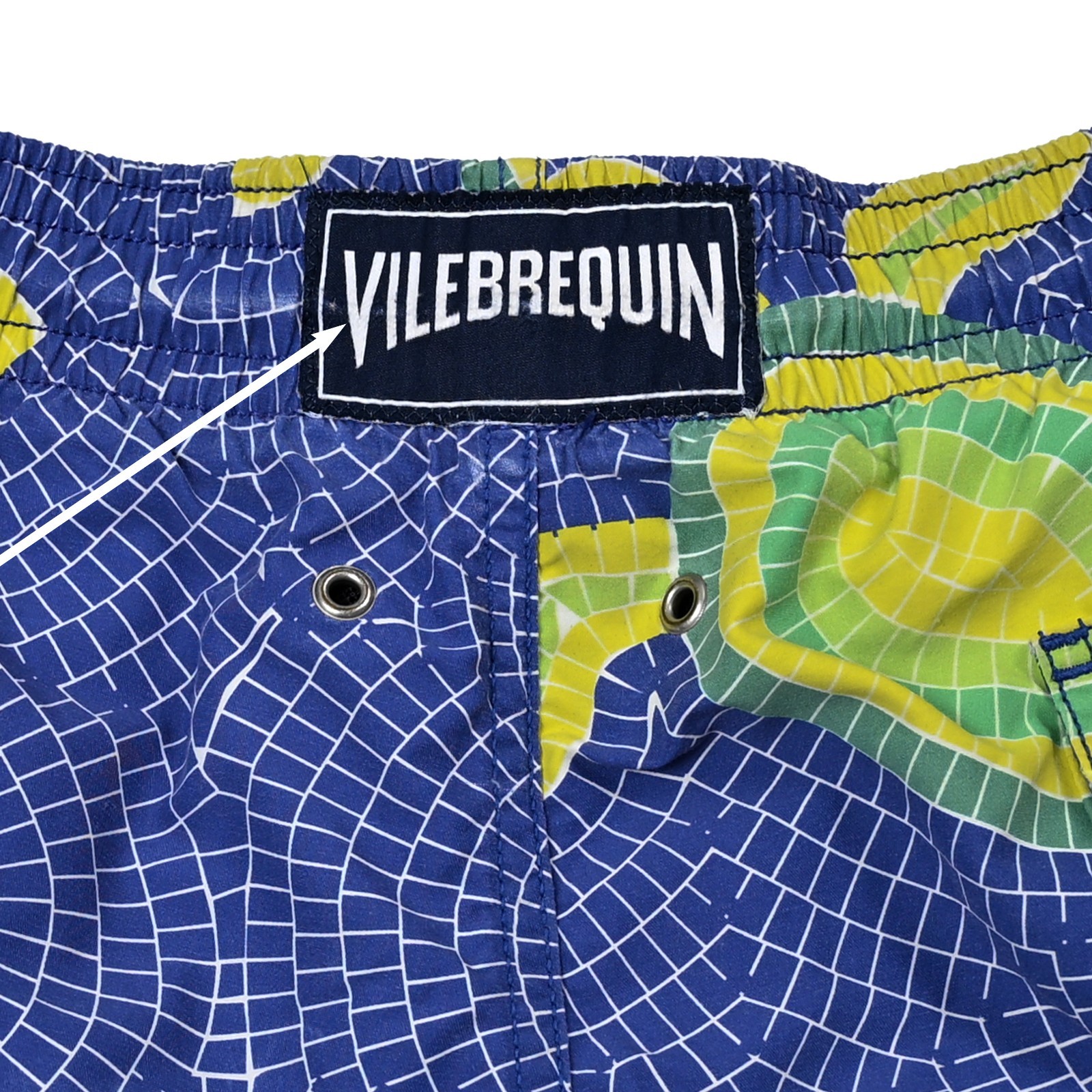 Vilebrequin Moorea Mosaic Sea Turtles Printed Swim Shorts Lined Men’s 2XL Resort