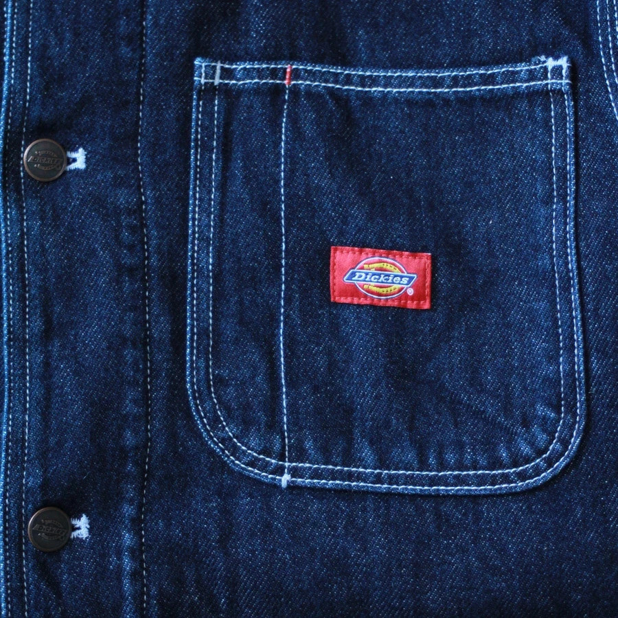 Dickies Men’s Blanket Lined Denim Chore Coat New with tag Rinsed Indigo Denim