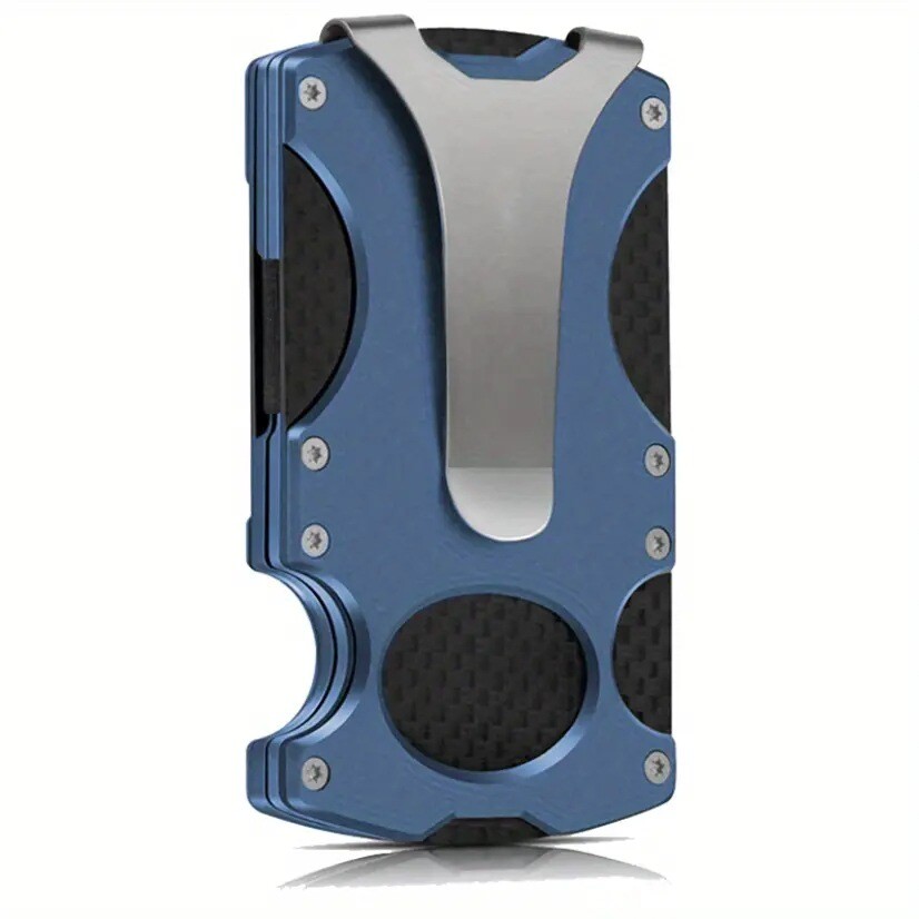 Tactical Metal Slim Money Clip Card Holder, RFID Blocking Aluminum Men Wallet