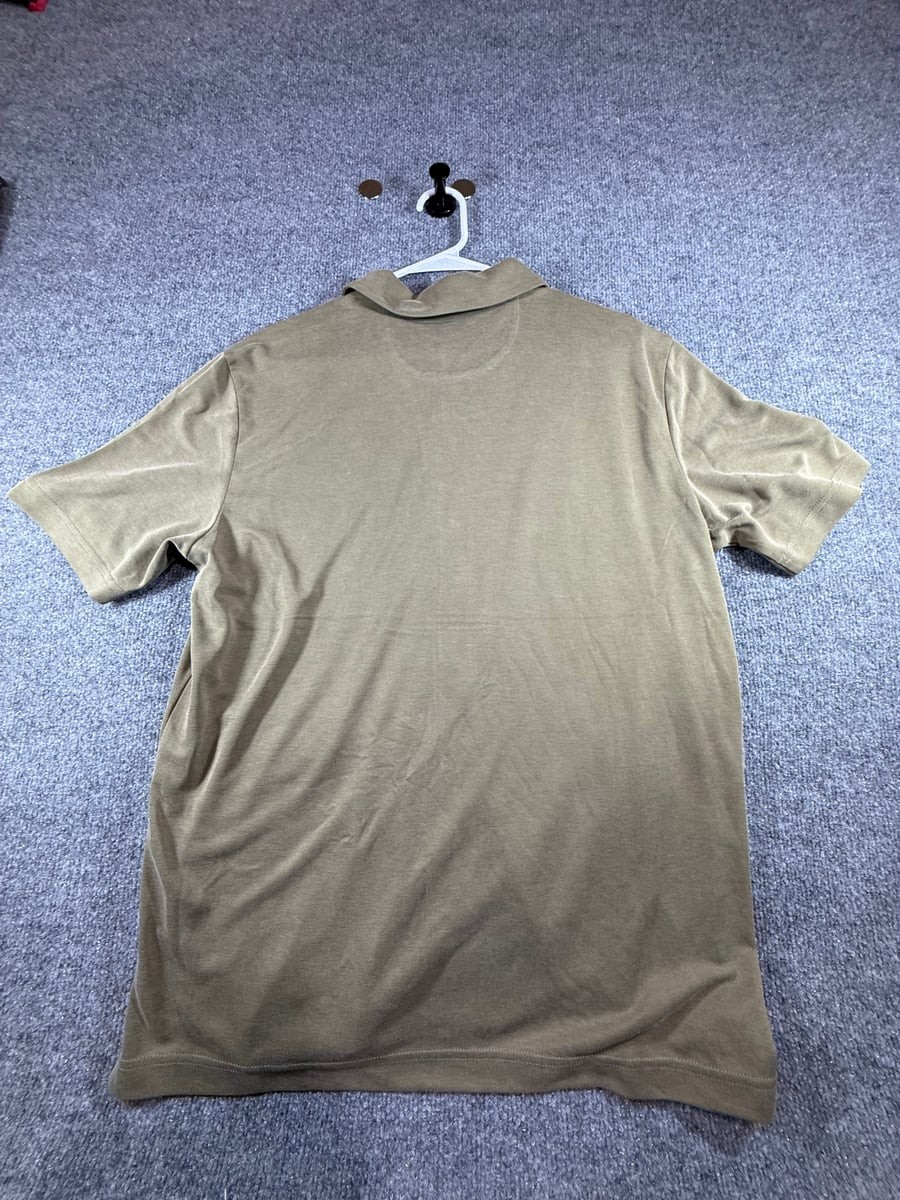 New Johnston & Murphy Men’s Olive Button-Front Polo Shirt Modal Blend Size M NWT