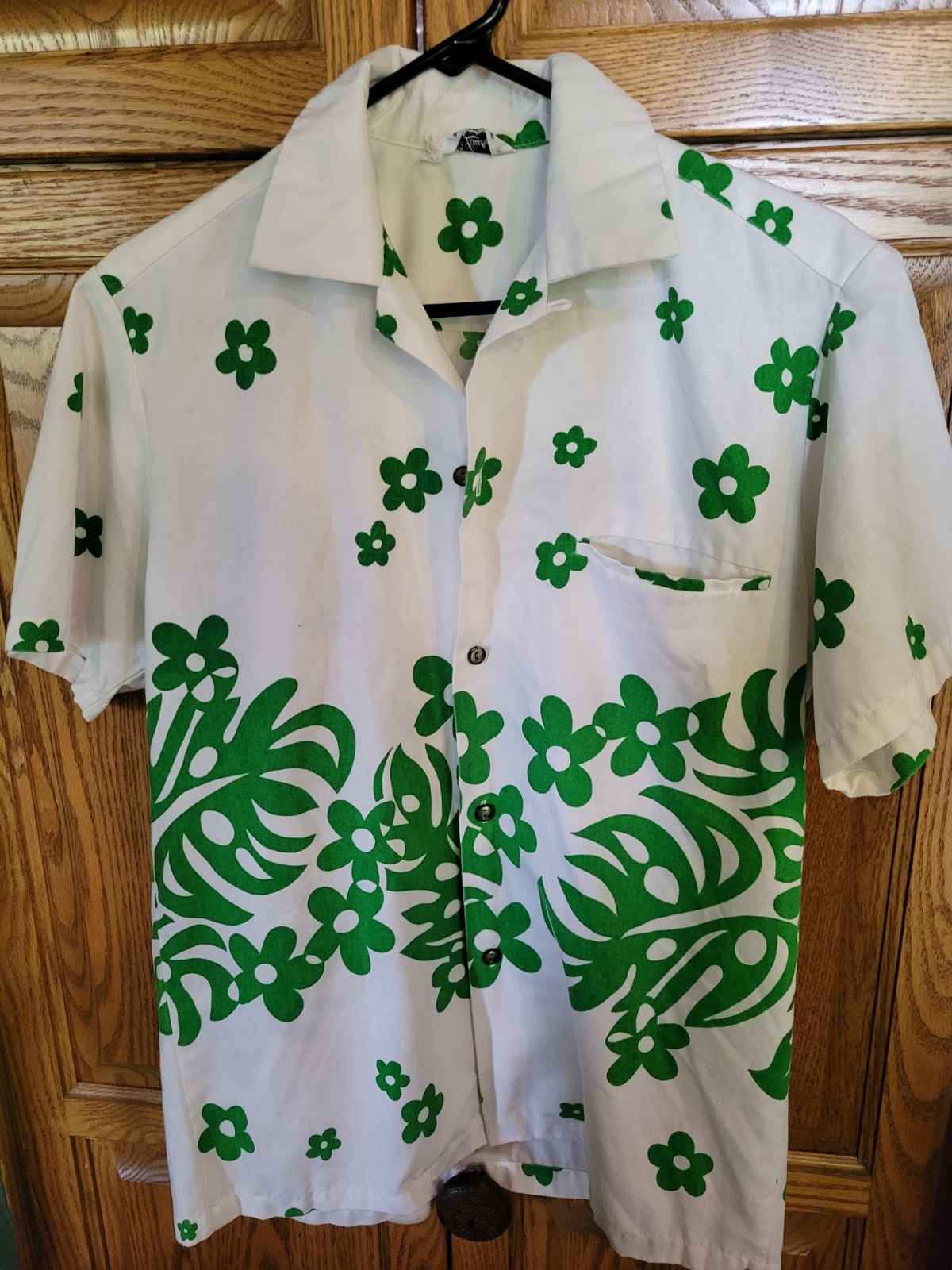 Vintage Hawaiian Button Up Small Mens Short Sleeve Shirt Lauhala