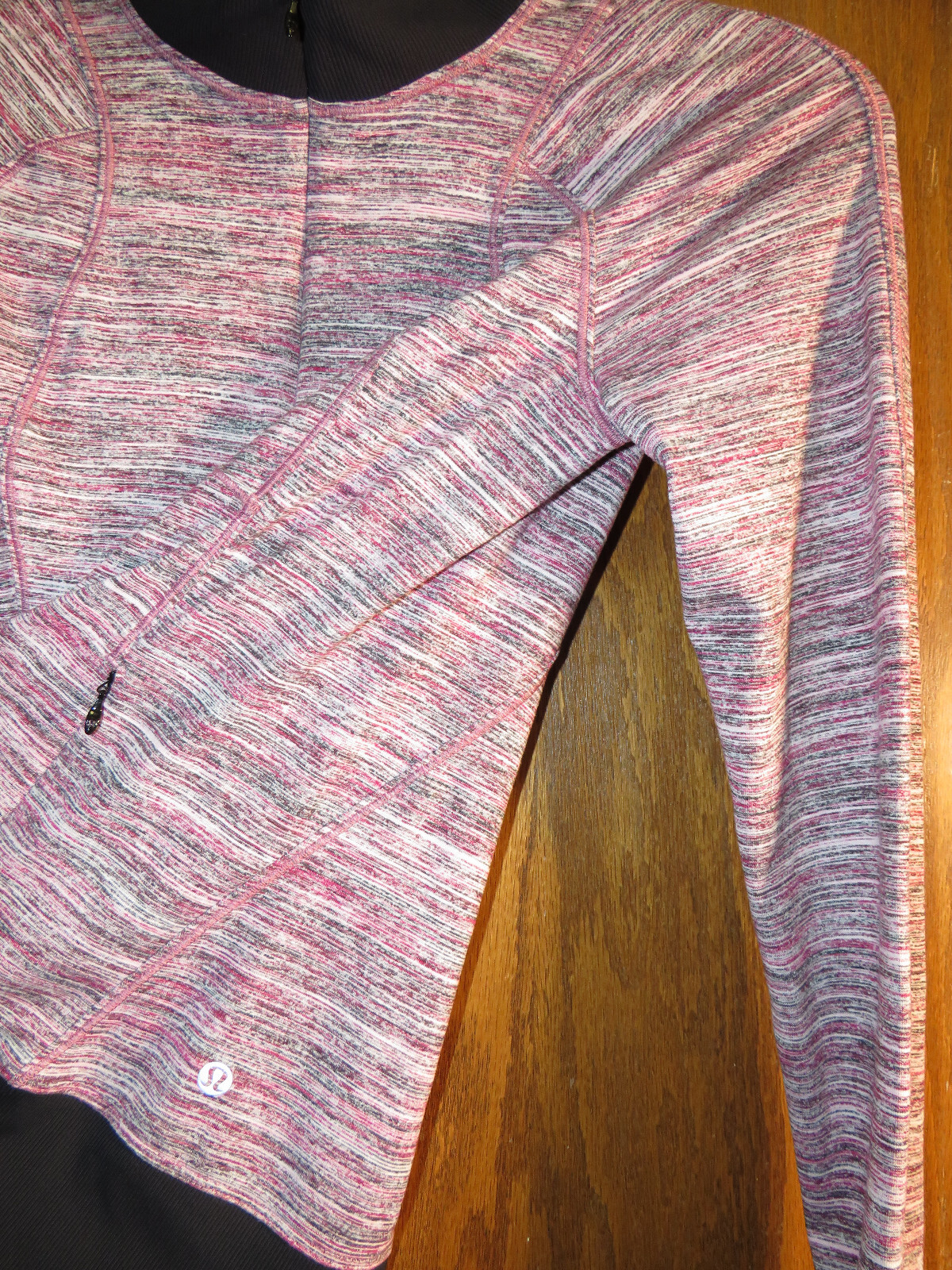 Lululemon 6 Runderful Half Zip Space Dye Camo Berry Rumble Red Black EUC!