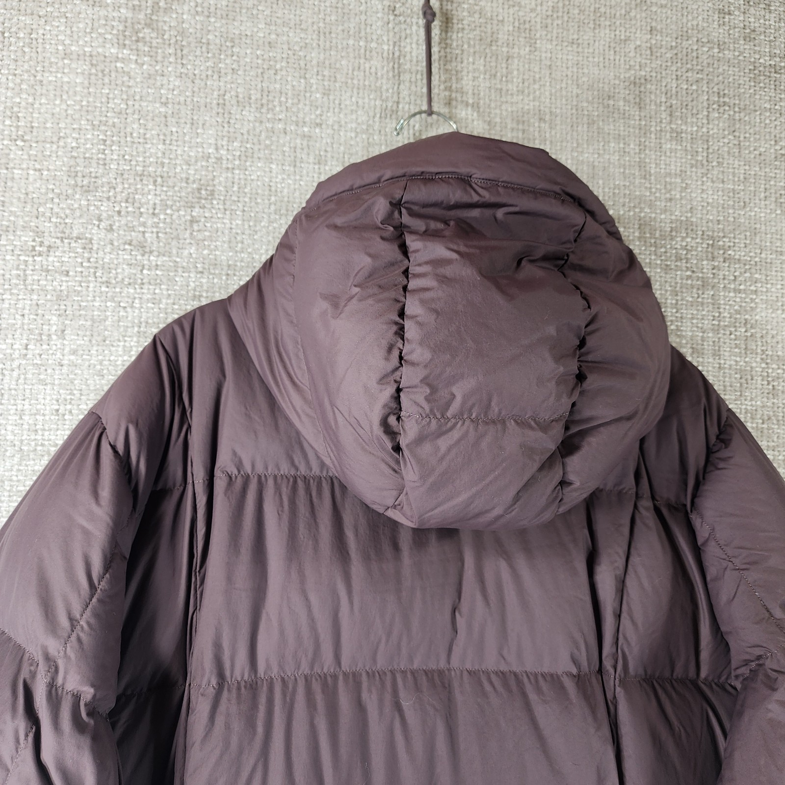 REI Down Parka Womens 3X Dusty Plum Sherpa Lined Hood Full Zip Snap